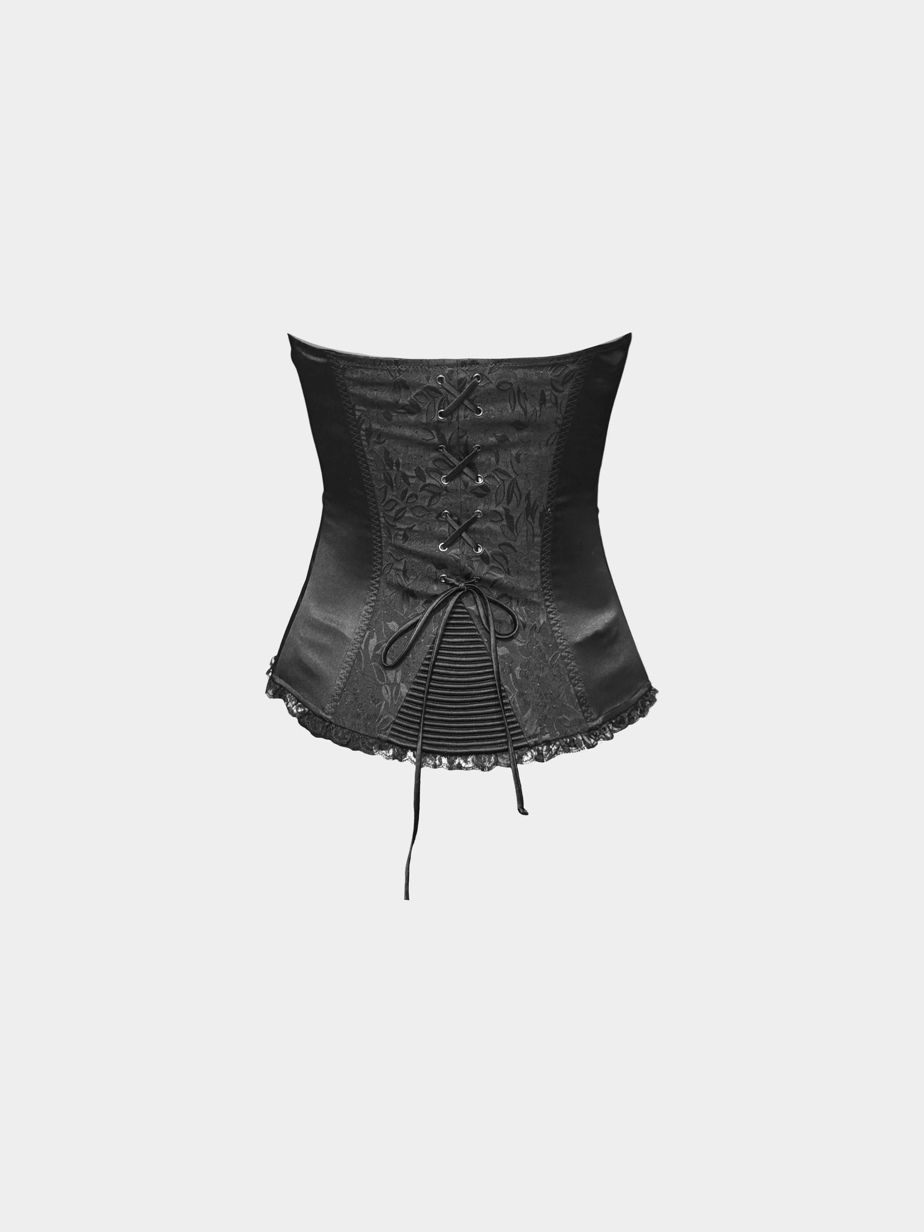 La Perla 2000s Black Silk Floral and Leaves Print Halter Top - Image 2