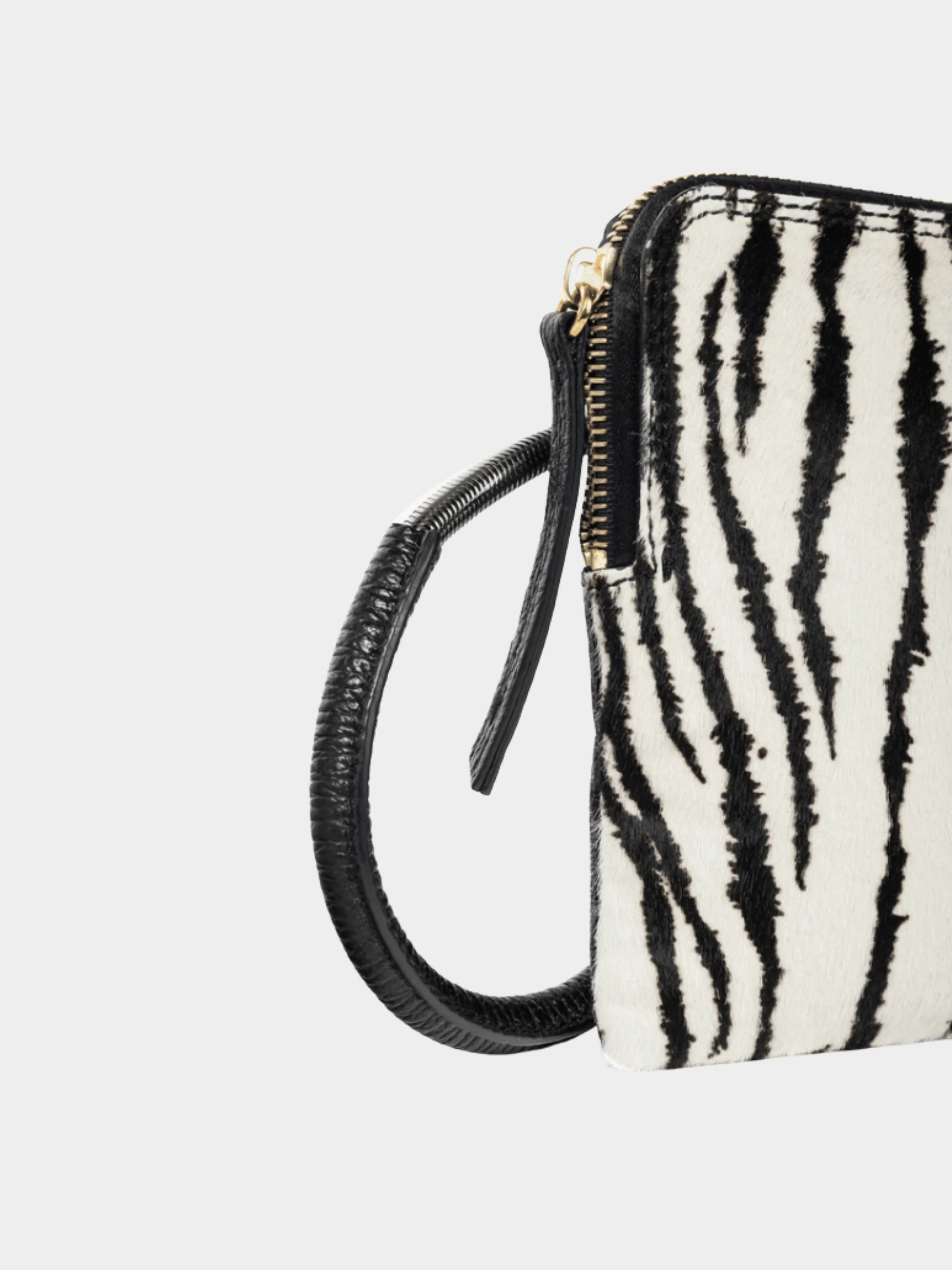 Lanvin 2000s Zebra PonyHair and Leather Oversized Clutch - Image 4