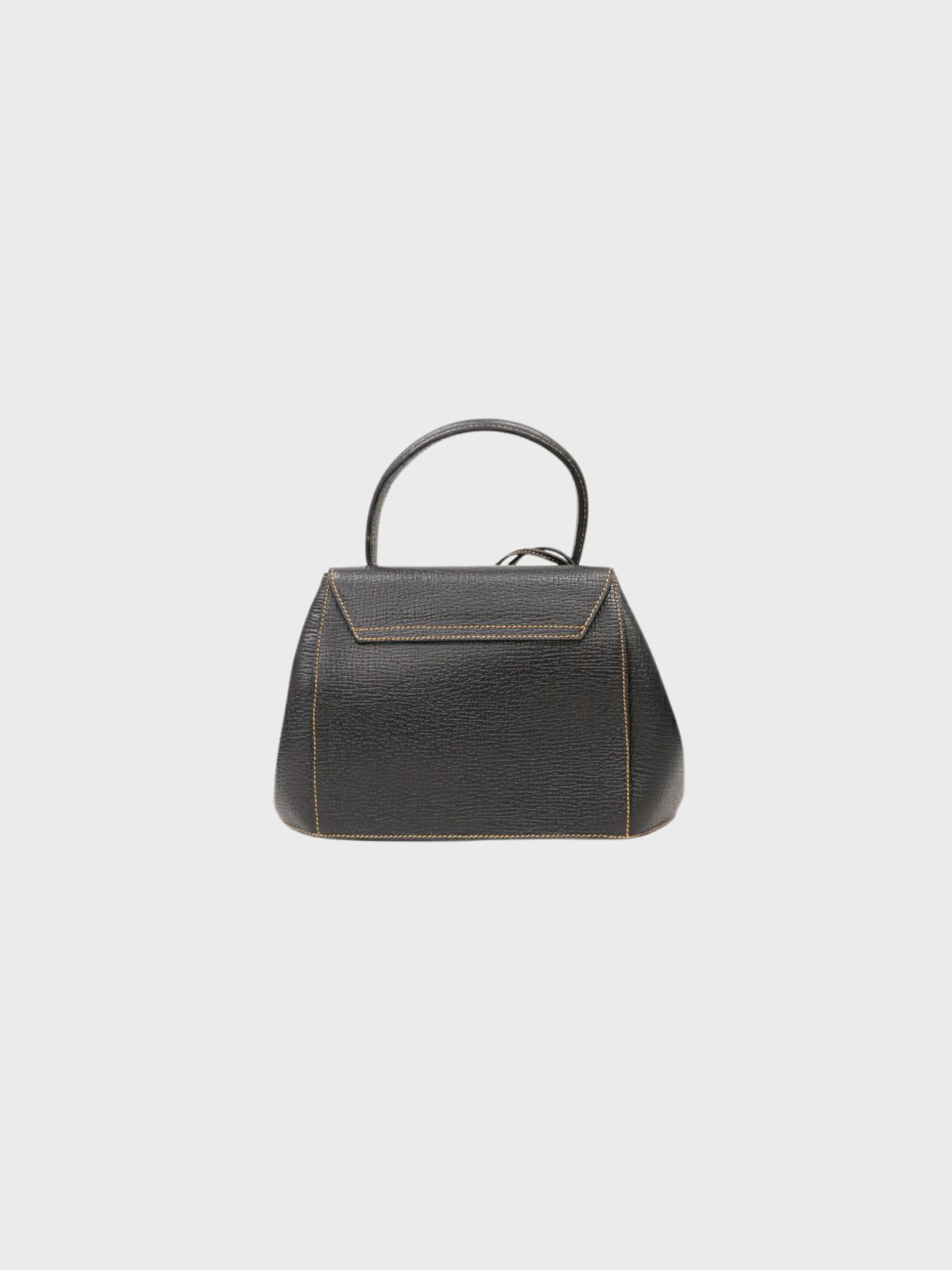 Loewe 1990s Black Leather Barcelona Handbag - Image 2
