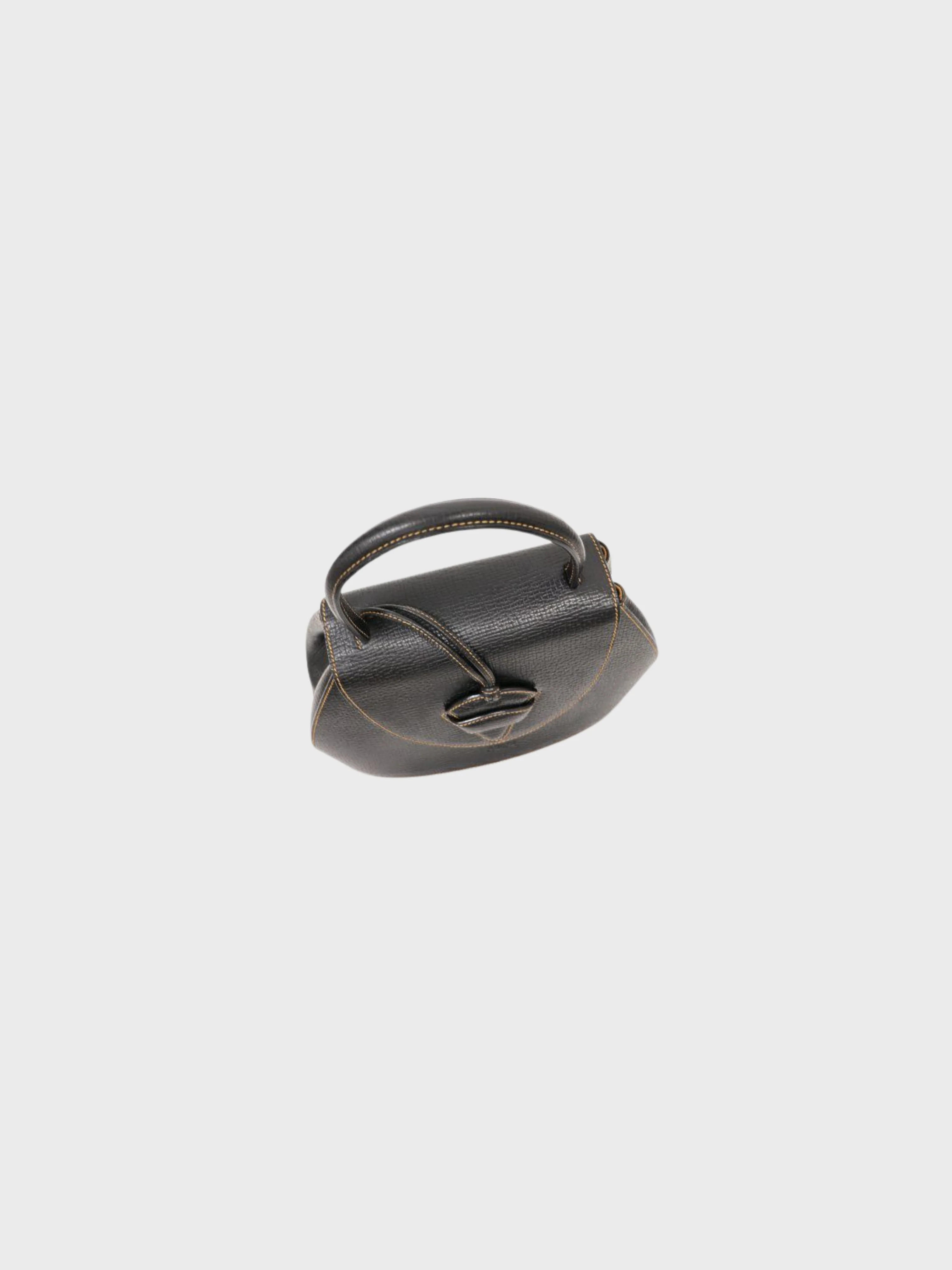 Loewe 1990s Black Leather Barcelona Handbag - Image 6