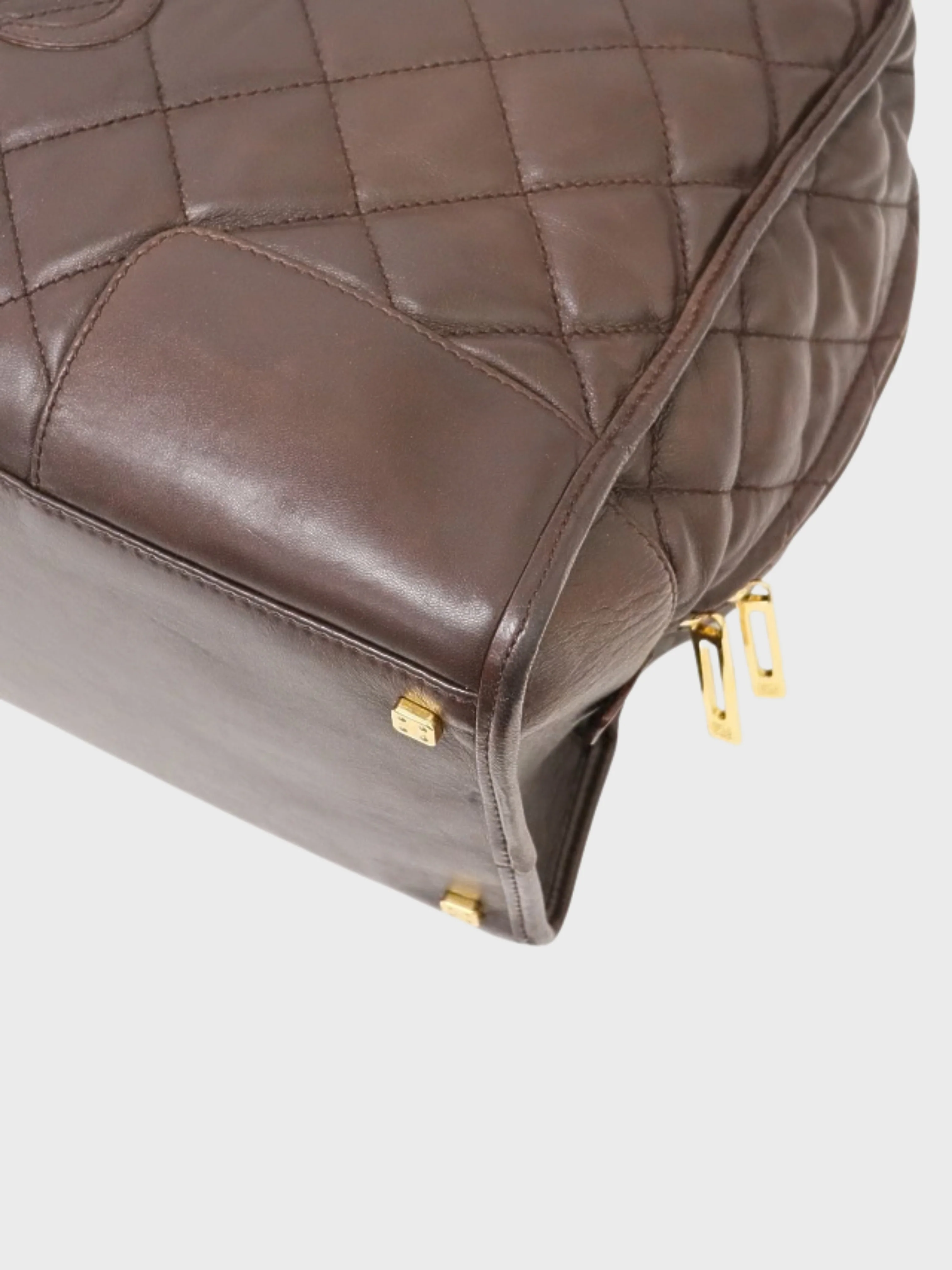 Loewe 1990s Brown Leather Anagram Boston Bag - Image 5