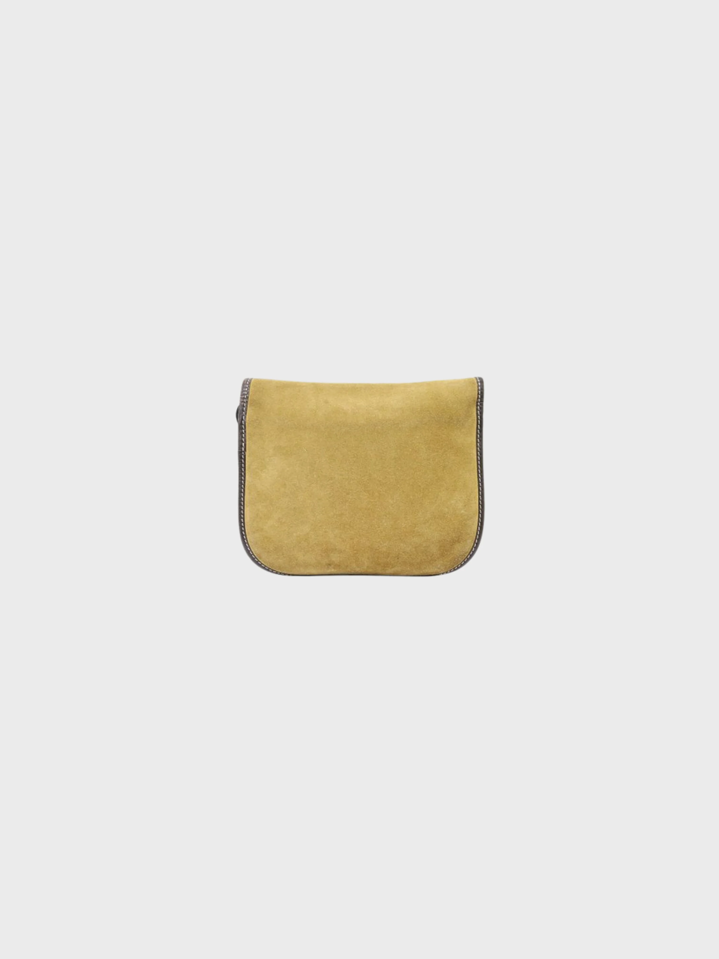 Loewe 2000s Beige Brown Anagram Suede Shoulder Bag - Image 2