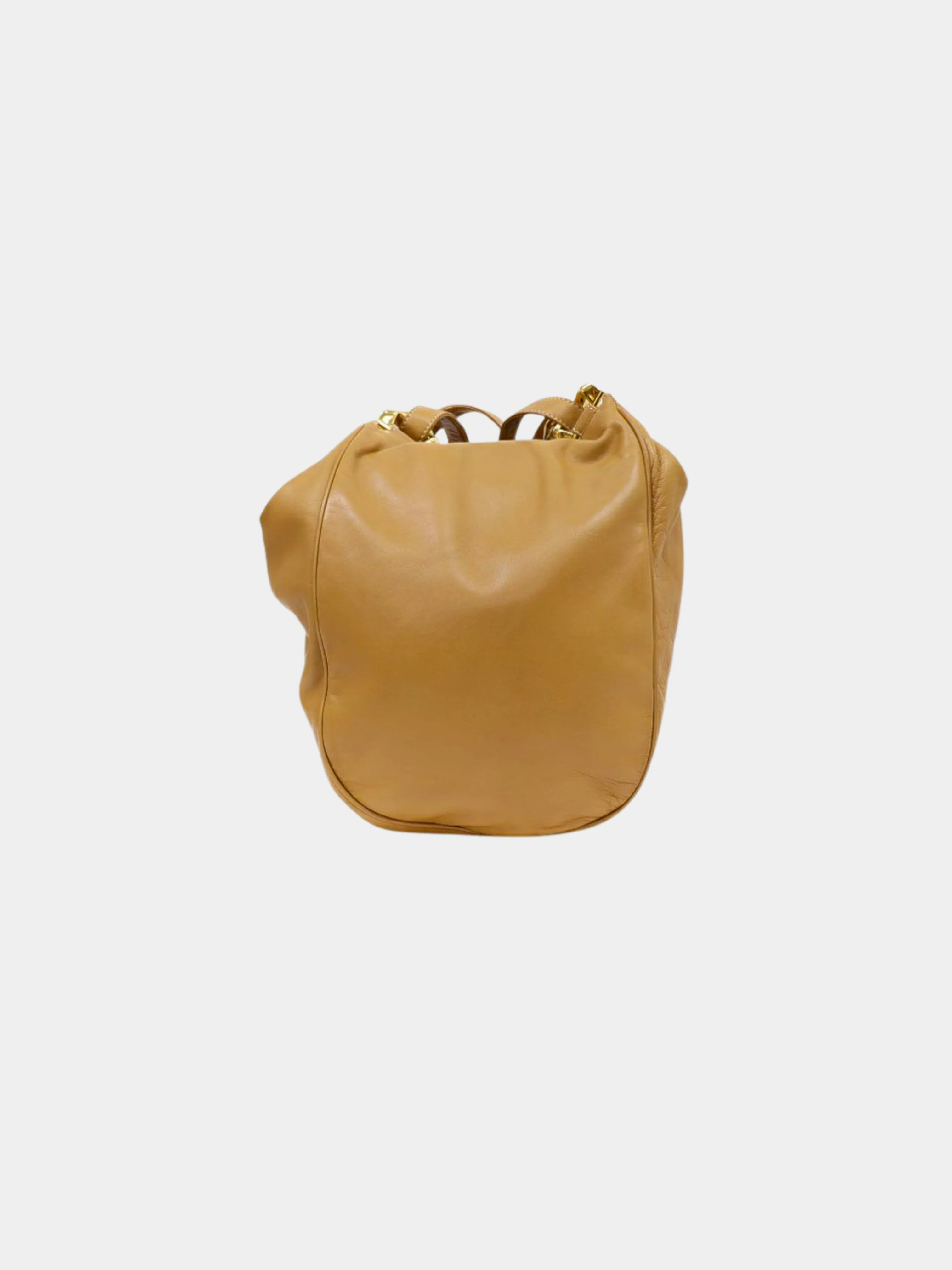 Loewe 2000s Beige Nappa Leather Anagram Shoulder Bag - Image 2