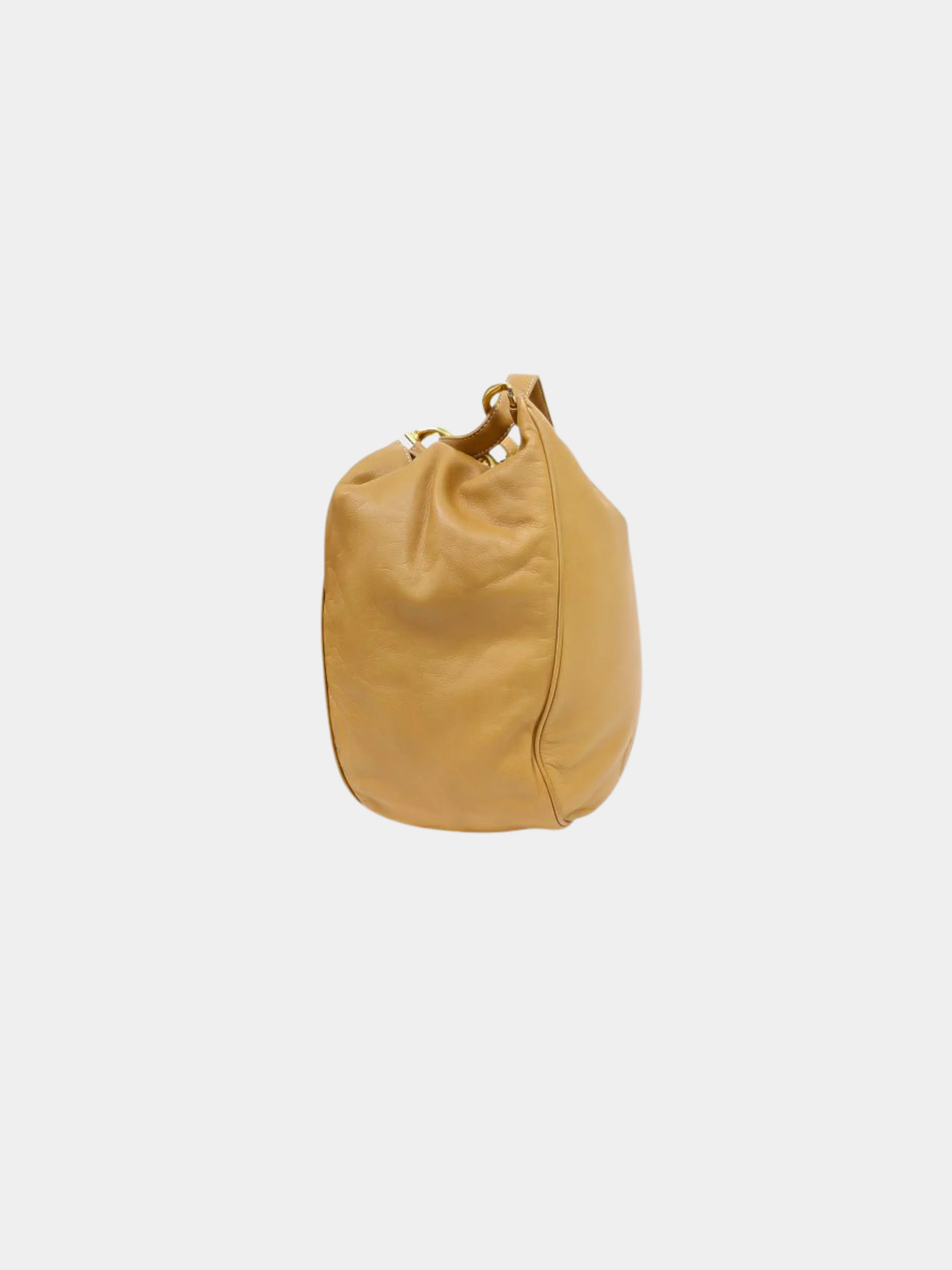 Loewe 2000s Beige Nappa Leather Anagram Shoulder Bag - Image 3