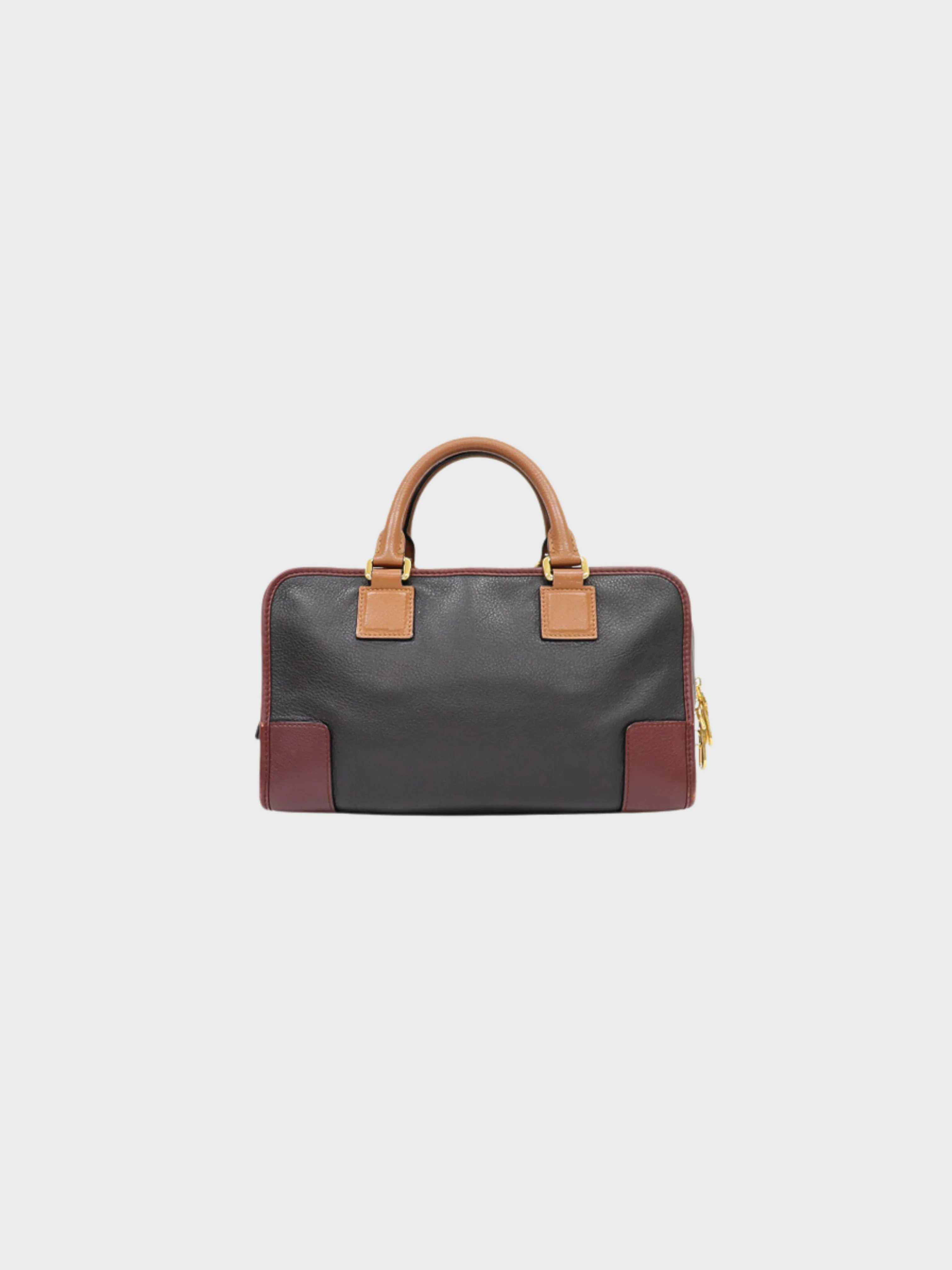 Loewe 2000s Black Bordeaux Brown Leather Amazona 28 Bag - Image 2