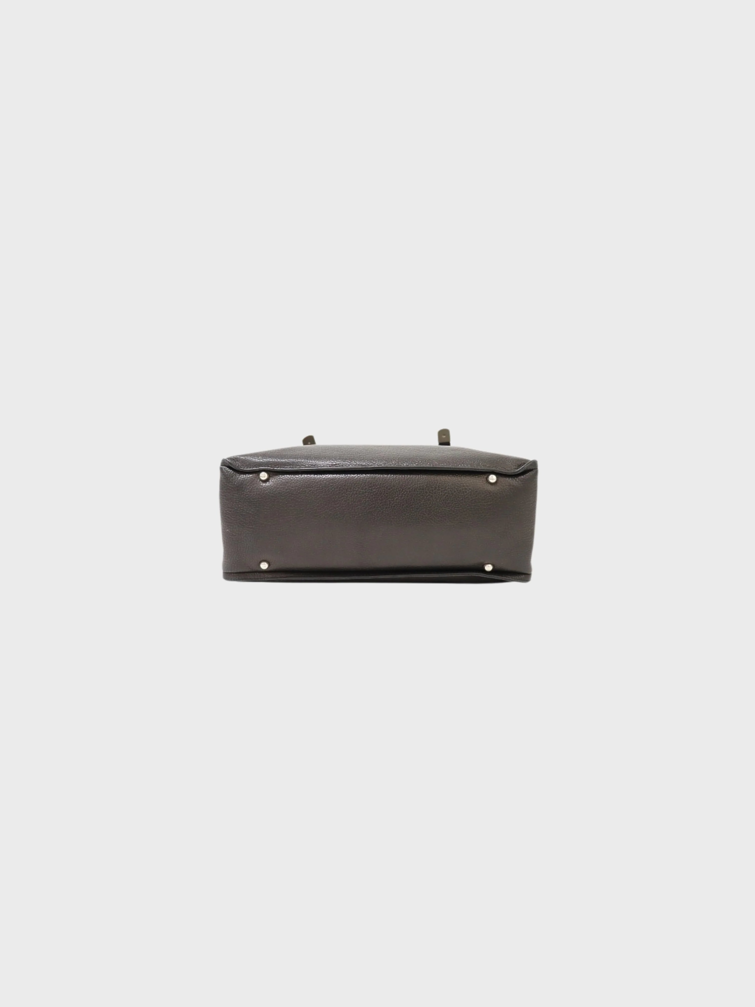 Loewe 2000s Black Leather Anagram Studded Handbag - Image 4
