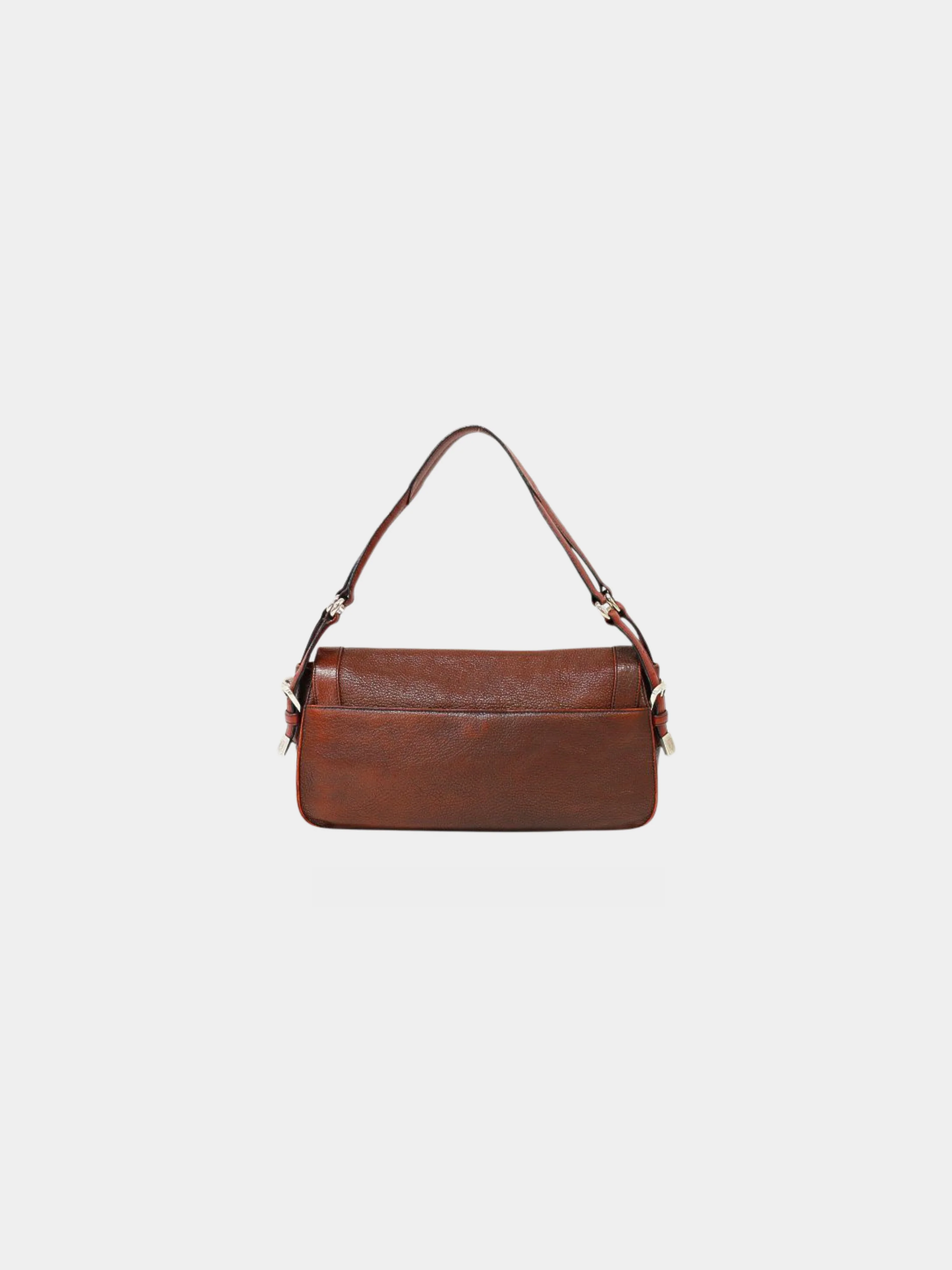 Loewe 2000s Bordeaux Leather Anagram Studs One-Shoulder Bag - Image 2
