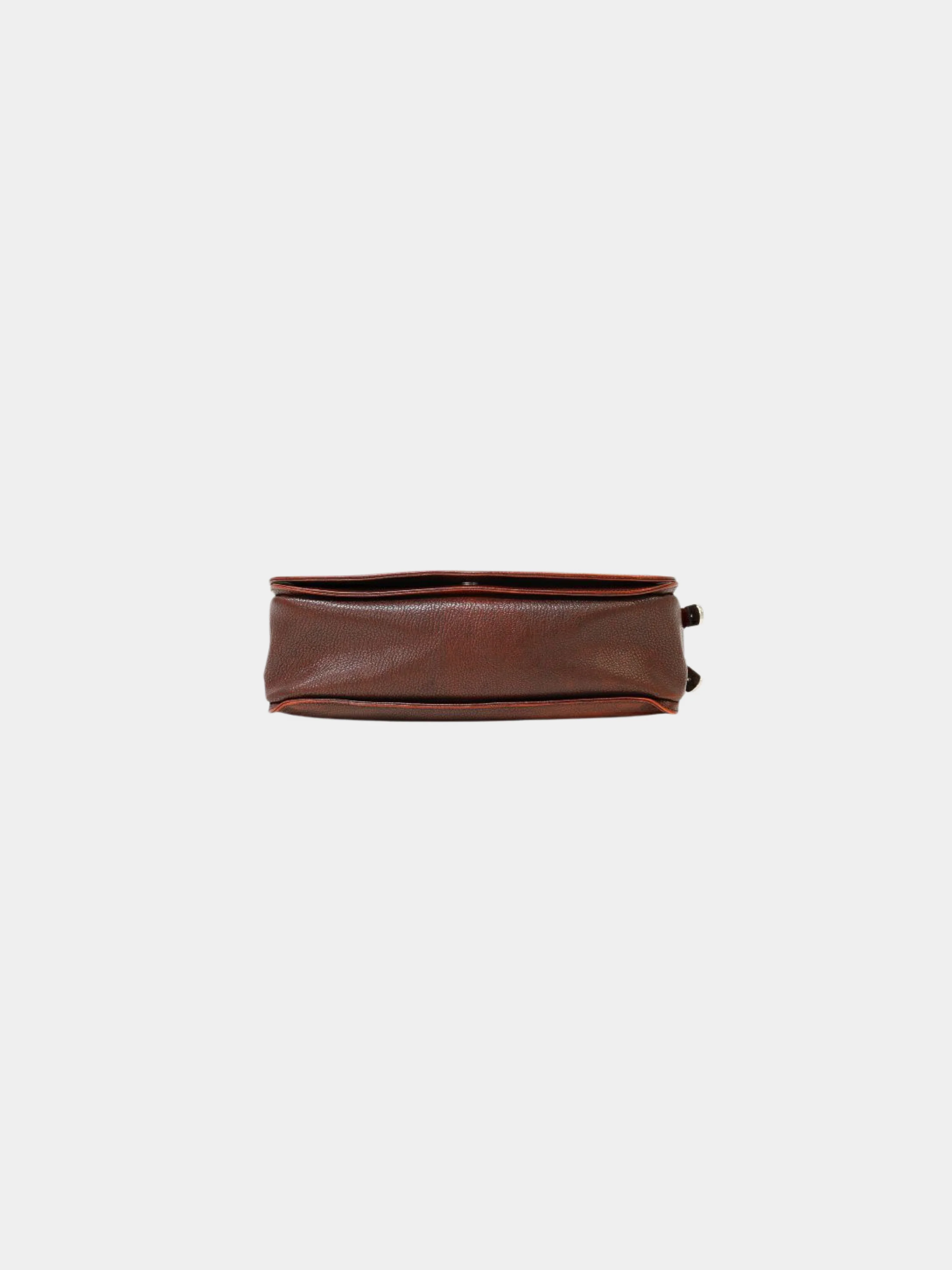 Loewe 2000s Bordeaux Leather Anagram Studs One-Shoulder Bag - Image 5