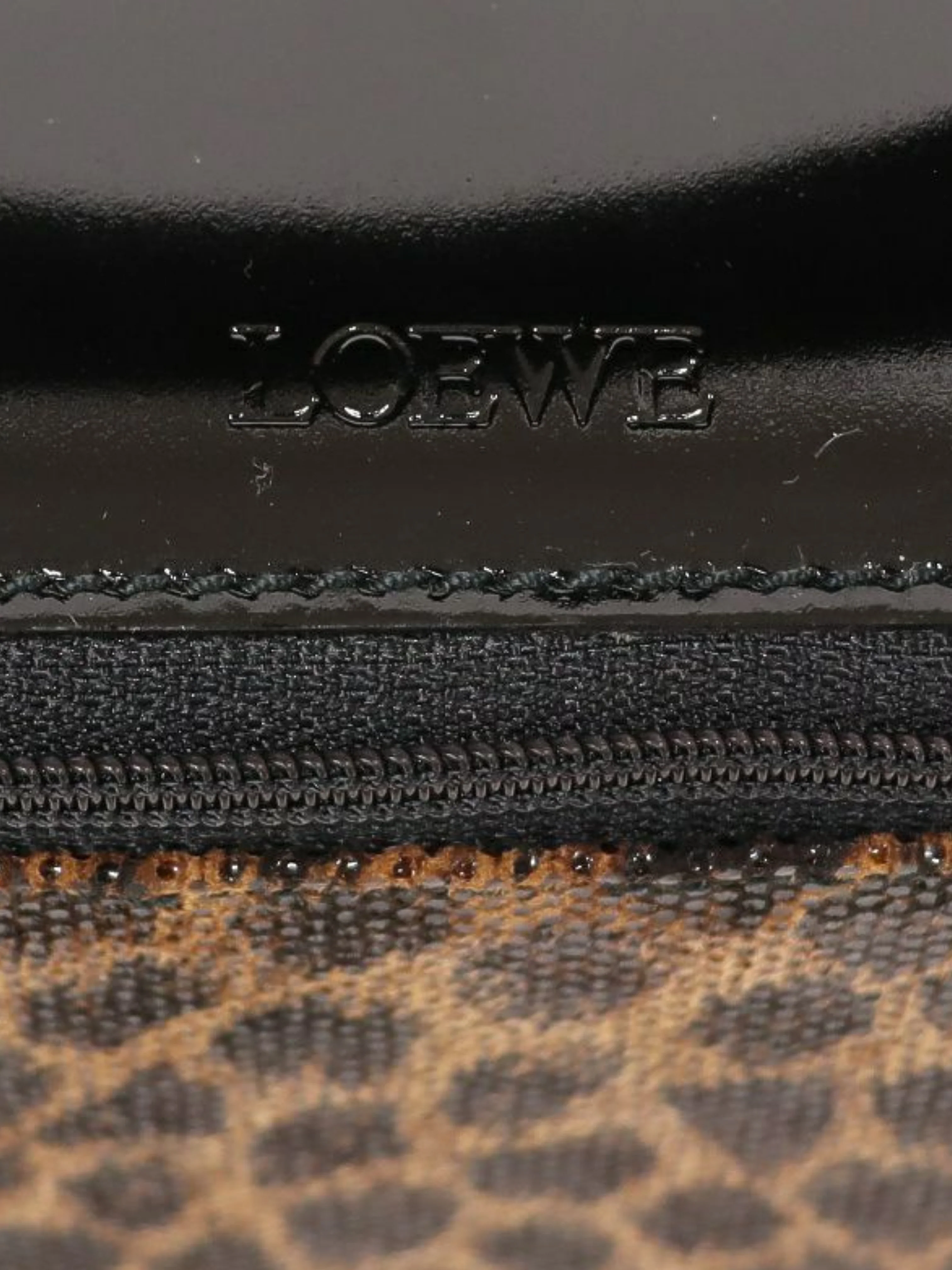 Loewe 2000s Brown Black Leopard Vanity Bag - Image 7