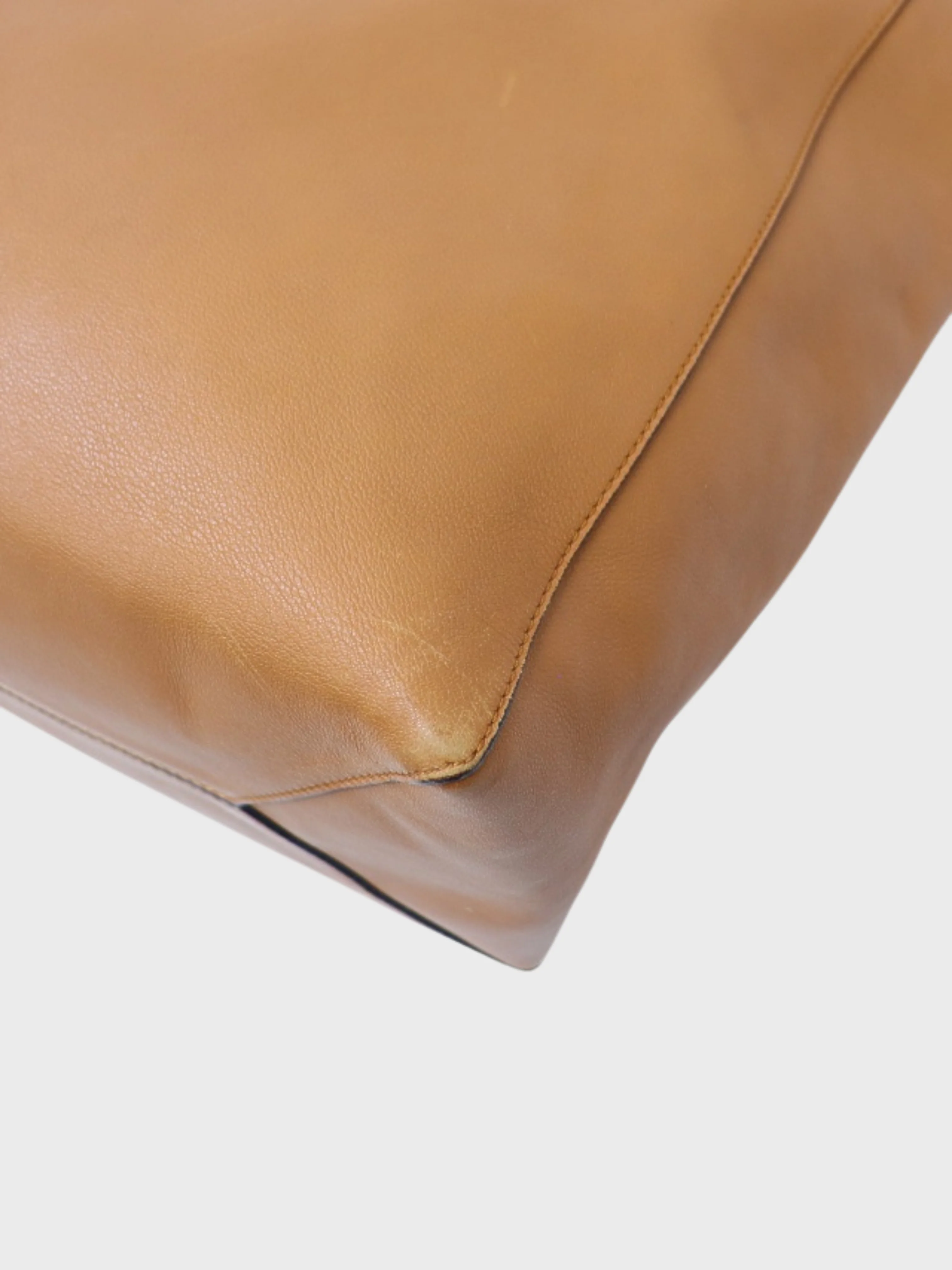 Loewe 2010 Brown Leather Anagram Tote Bag - Image 6