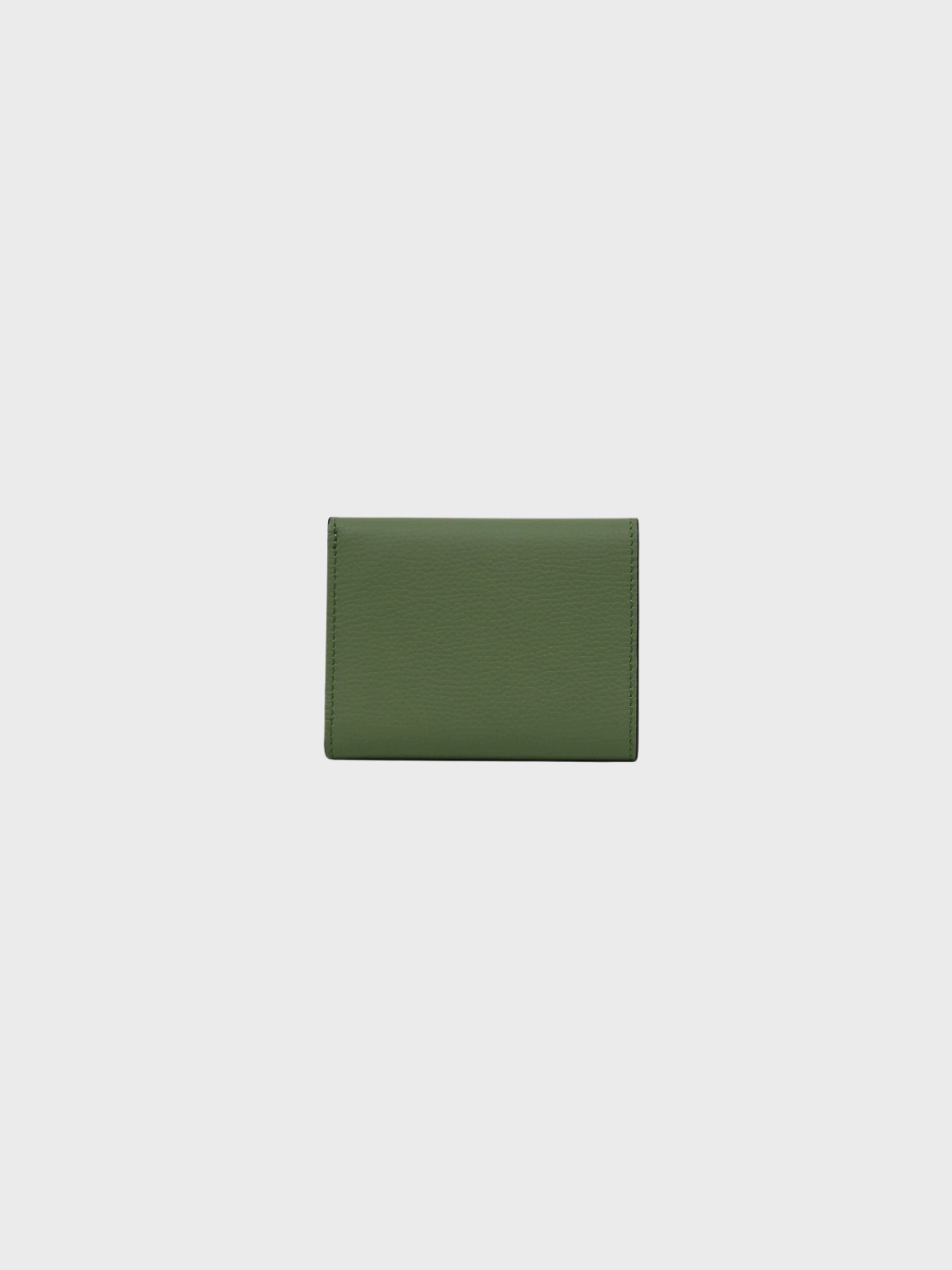 Loewe 2010s Green Leather Trifold Compact Wallet - Image 2