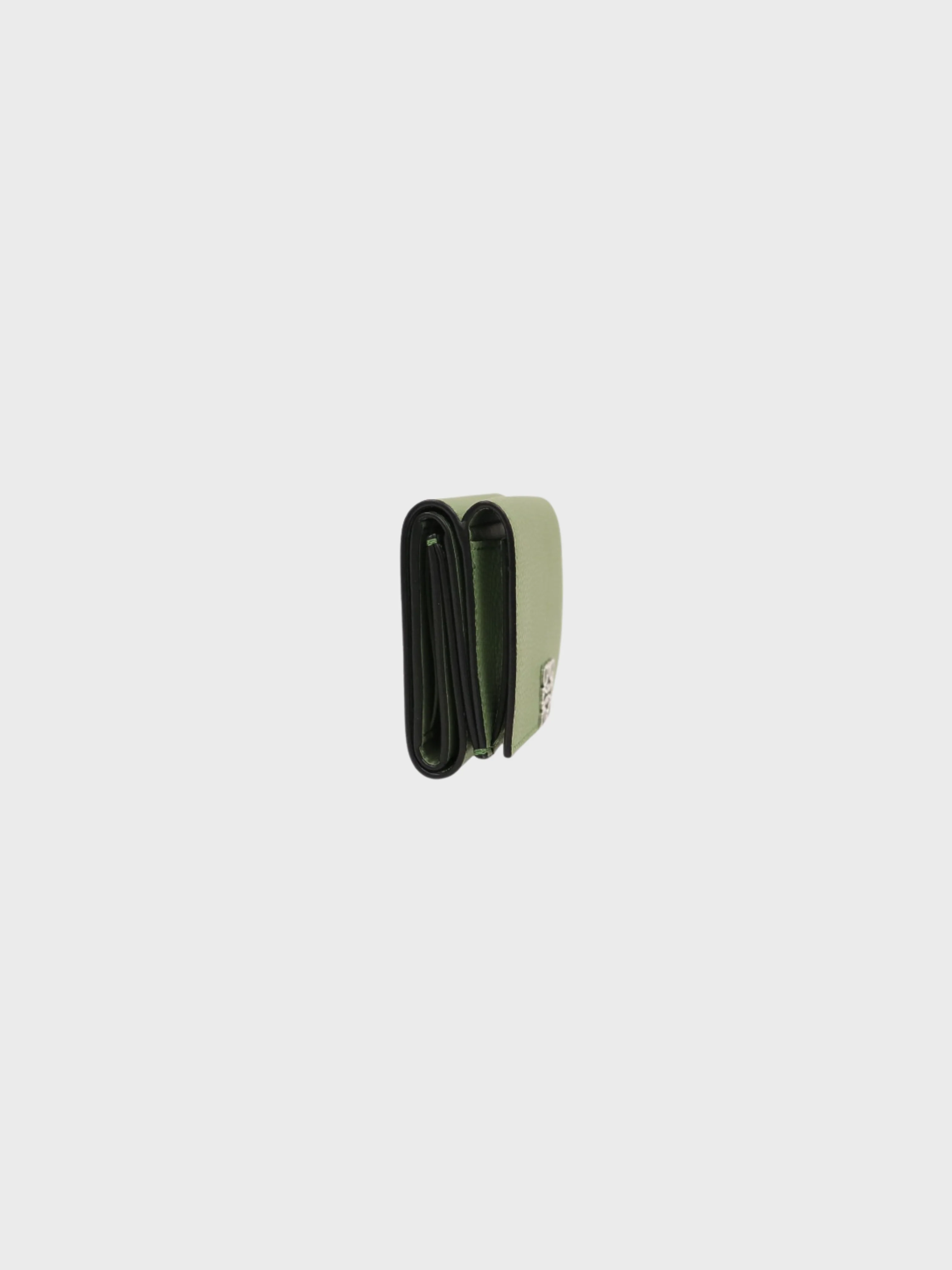 Loewe 2010s Green Leather Trifold Compact Wallet - Image 4