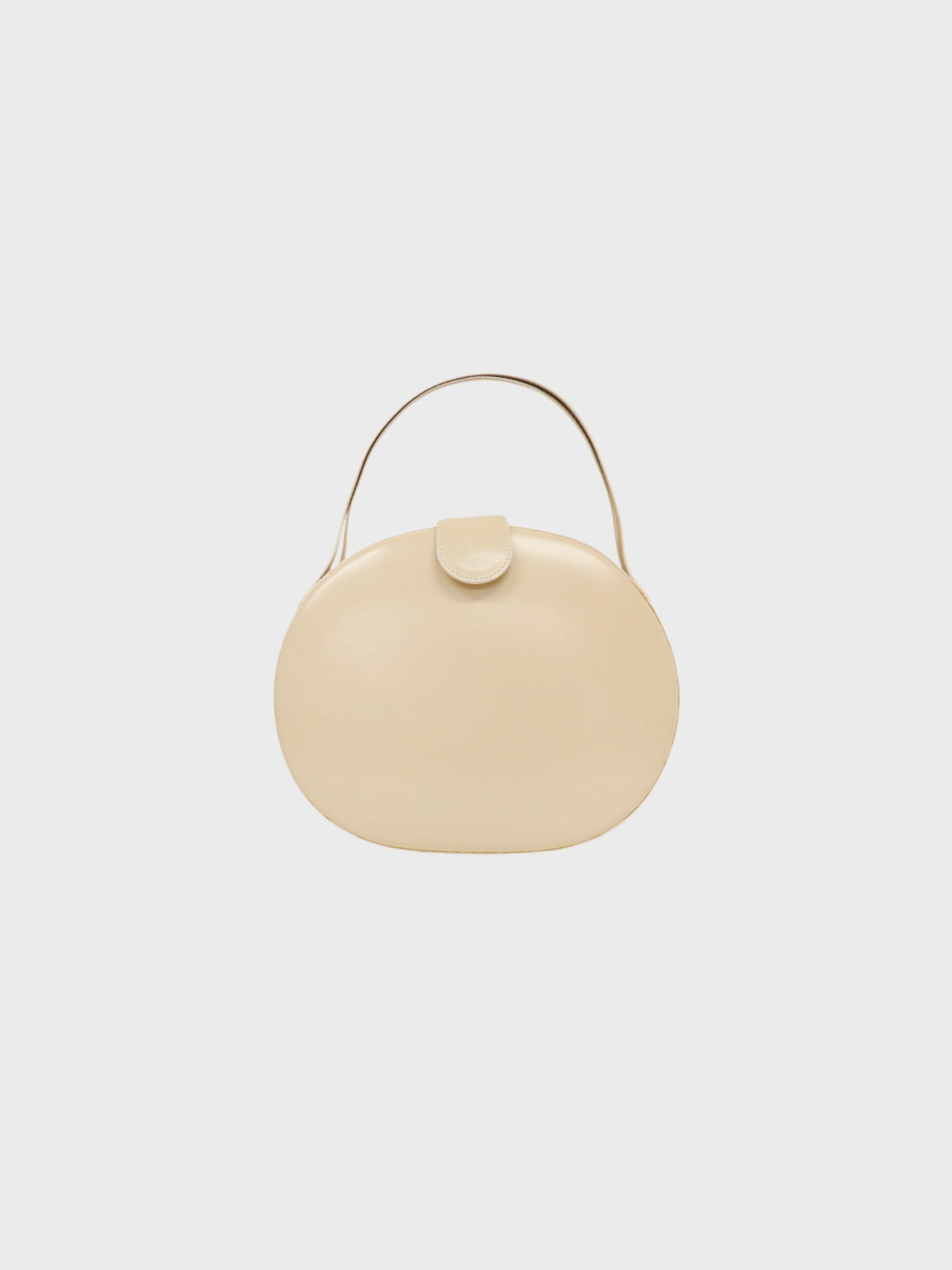 Loewe 2000s Ivory Leather Anagram Round Handbag