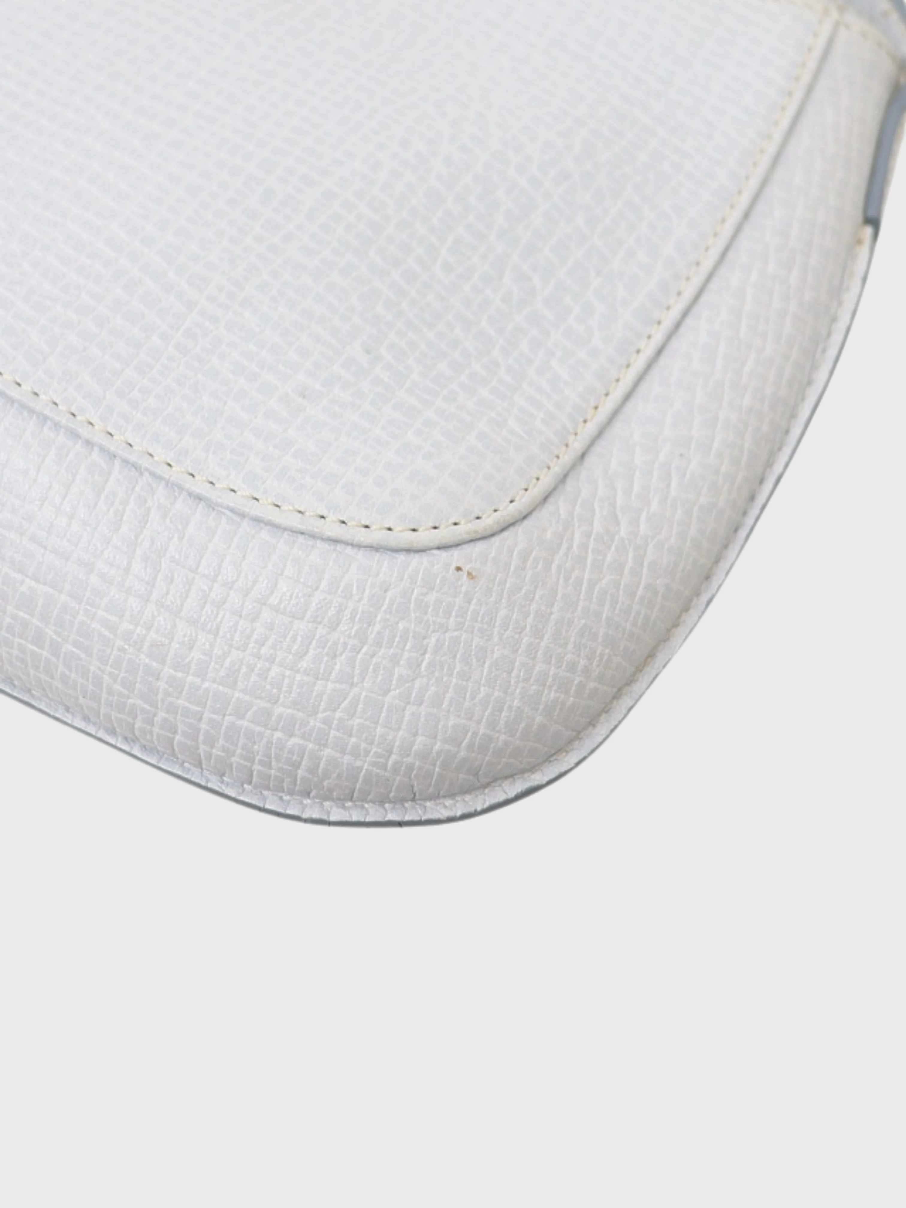 Loewe 2000s Light Blue Leather Logo One-Shoulder Bag - Image 5