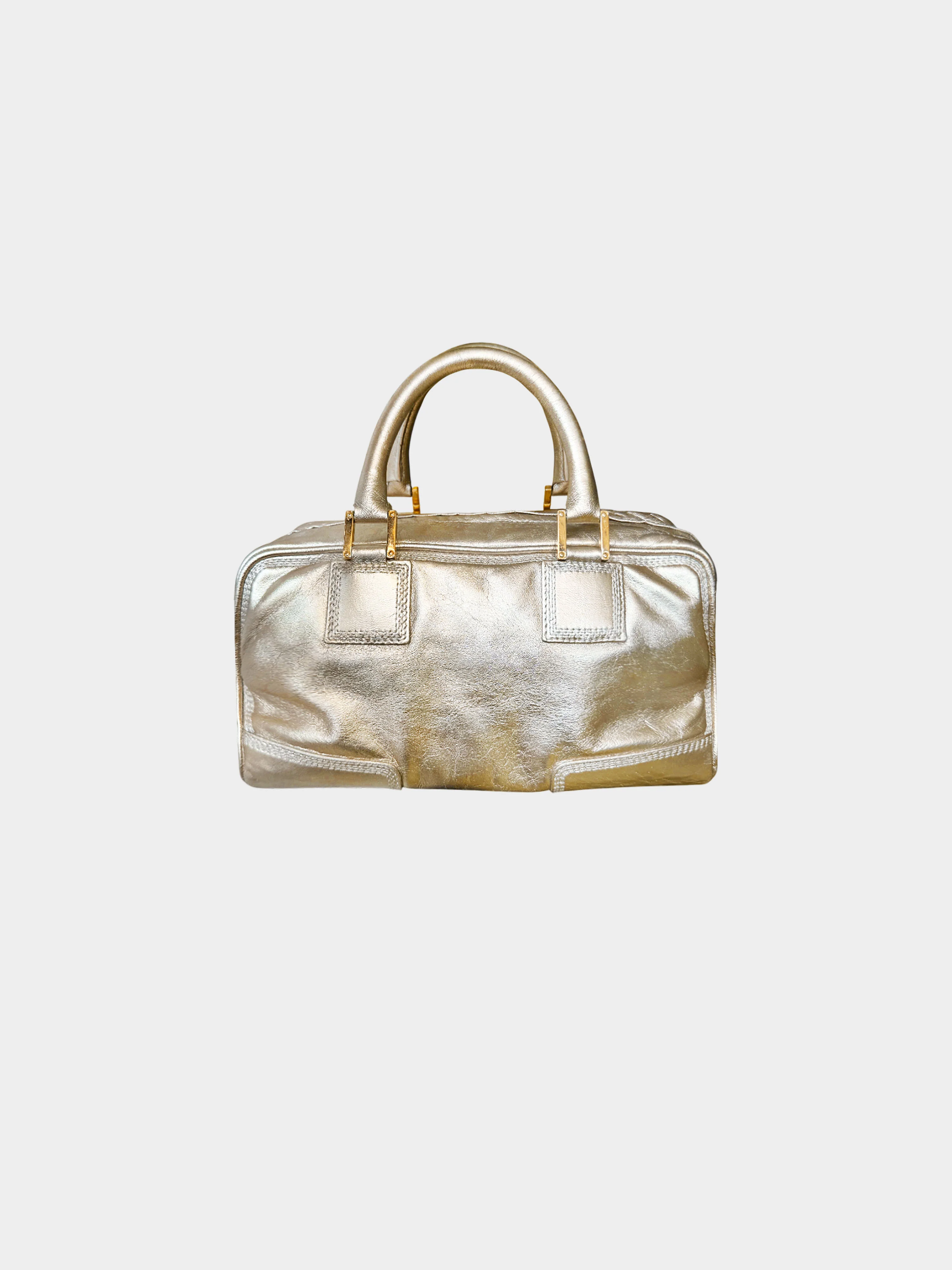 Loewe 2000s Metallic Gold Amazona 28 Handbag - Image 2