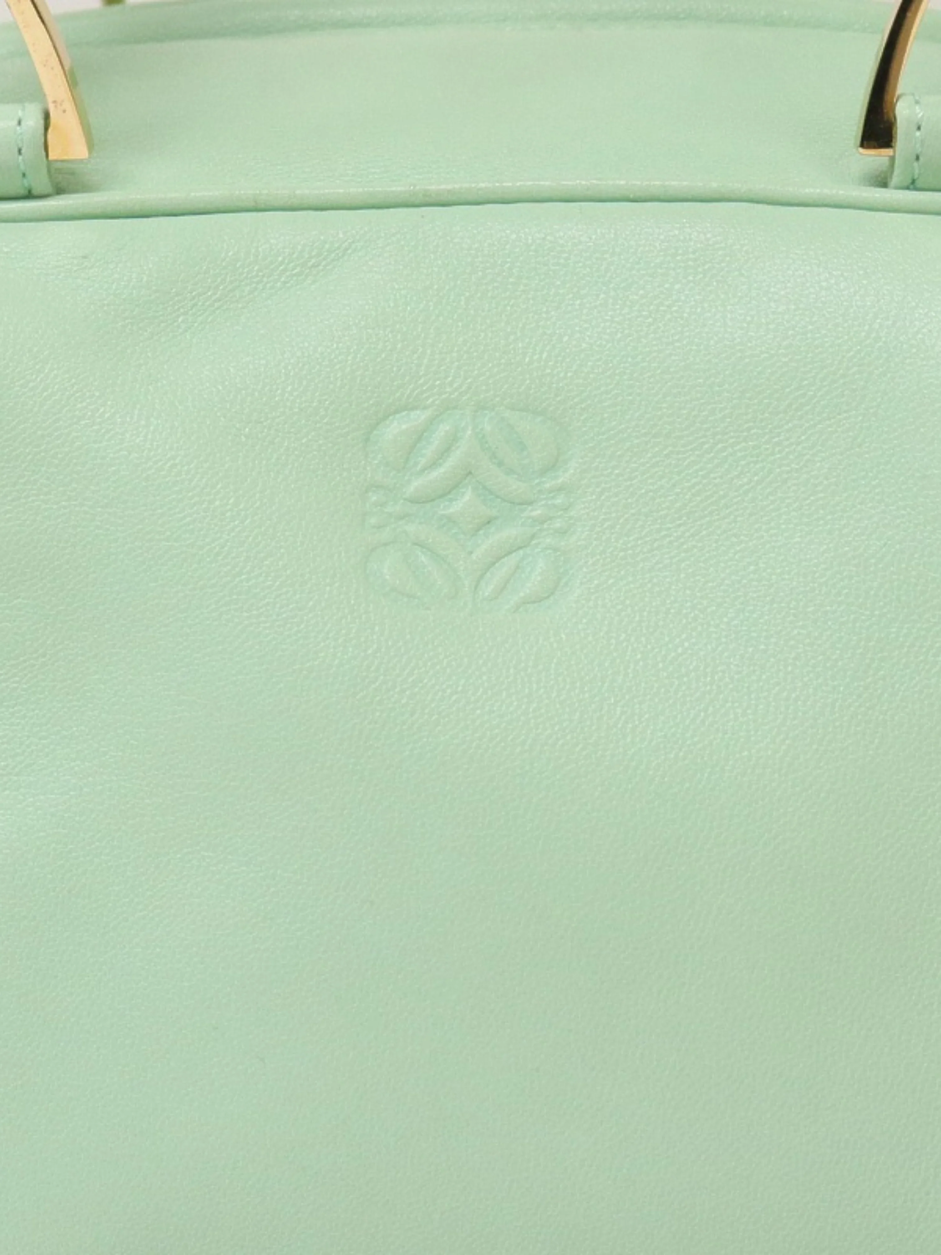 Loewe 2000s Mint Green Nappa Leather Anagram Mini Handbag - Image 6