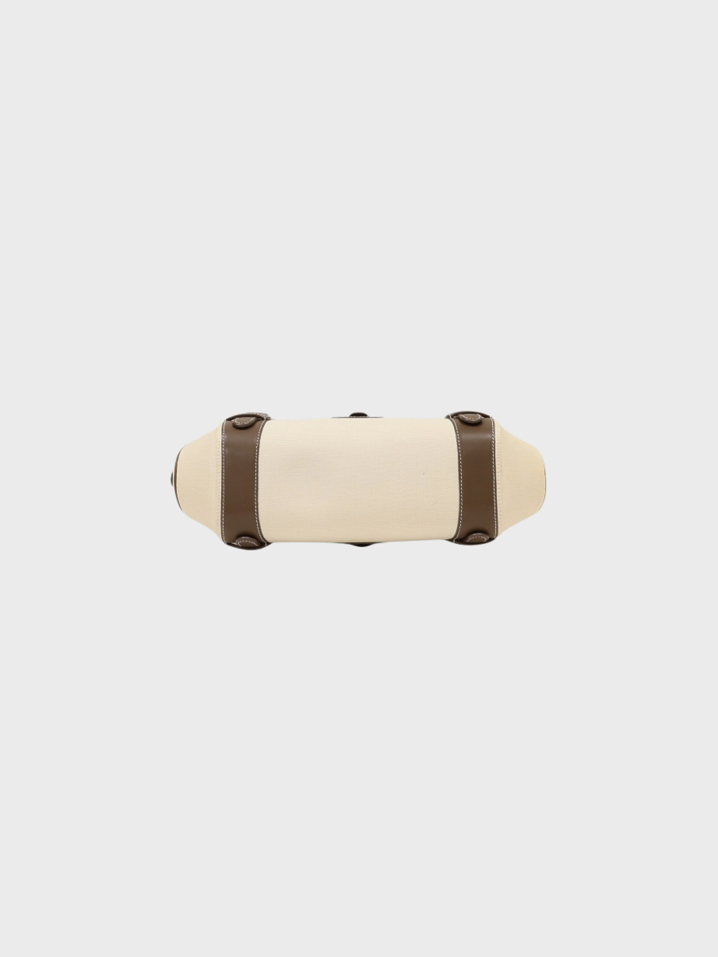 Loewe 2000s White Gray Canvas Leather Senda Bag - Image 3