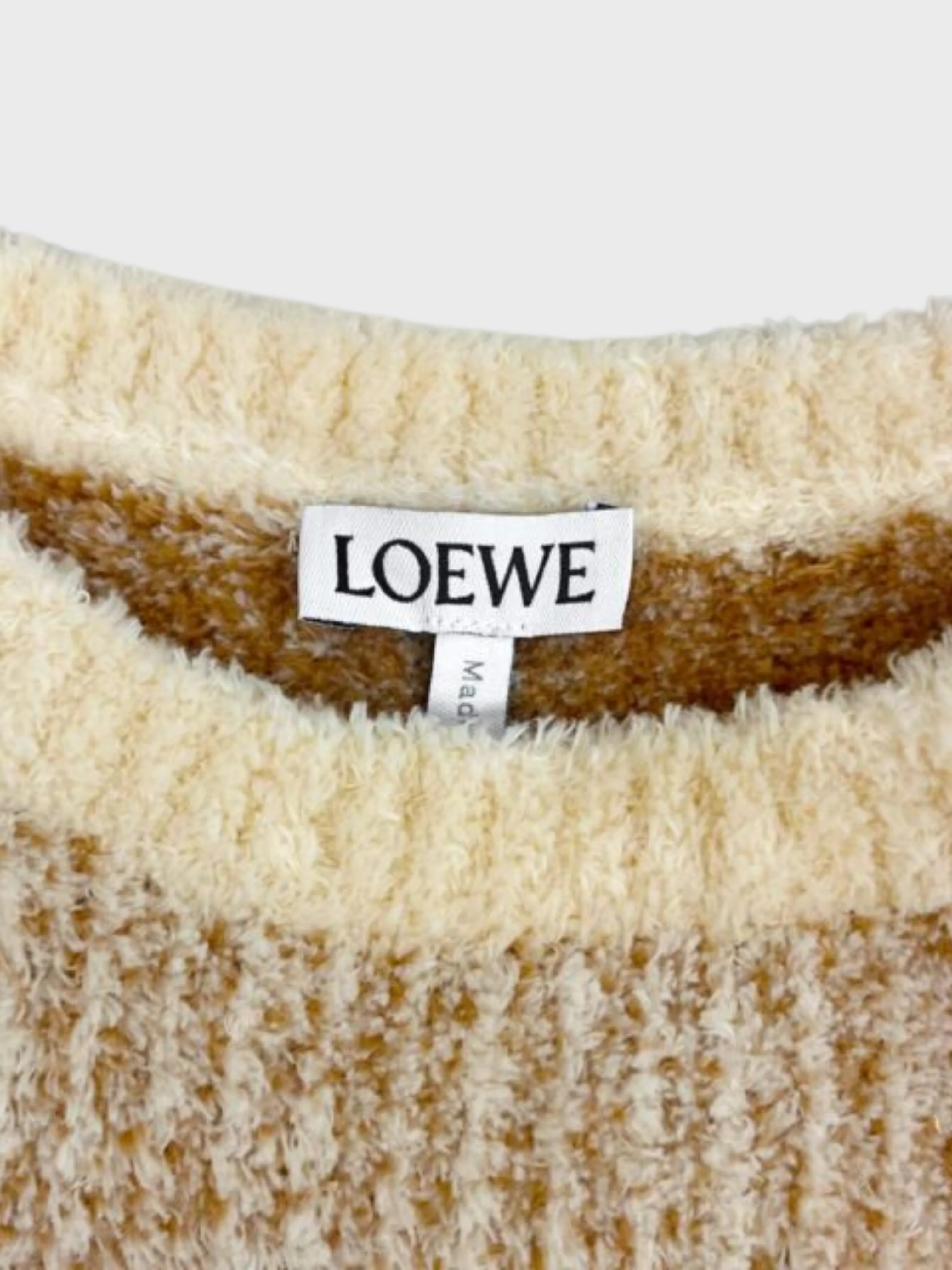 Loewe 2020s Beige Cotton Polyamide Anagram Knit Vest - Image 4
