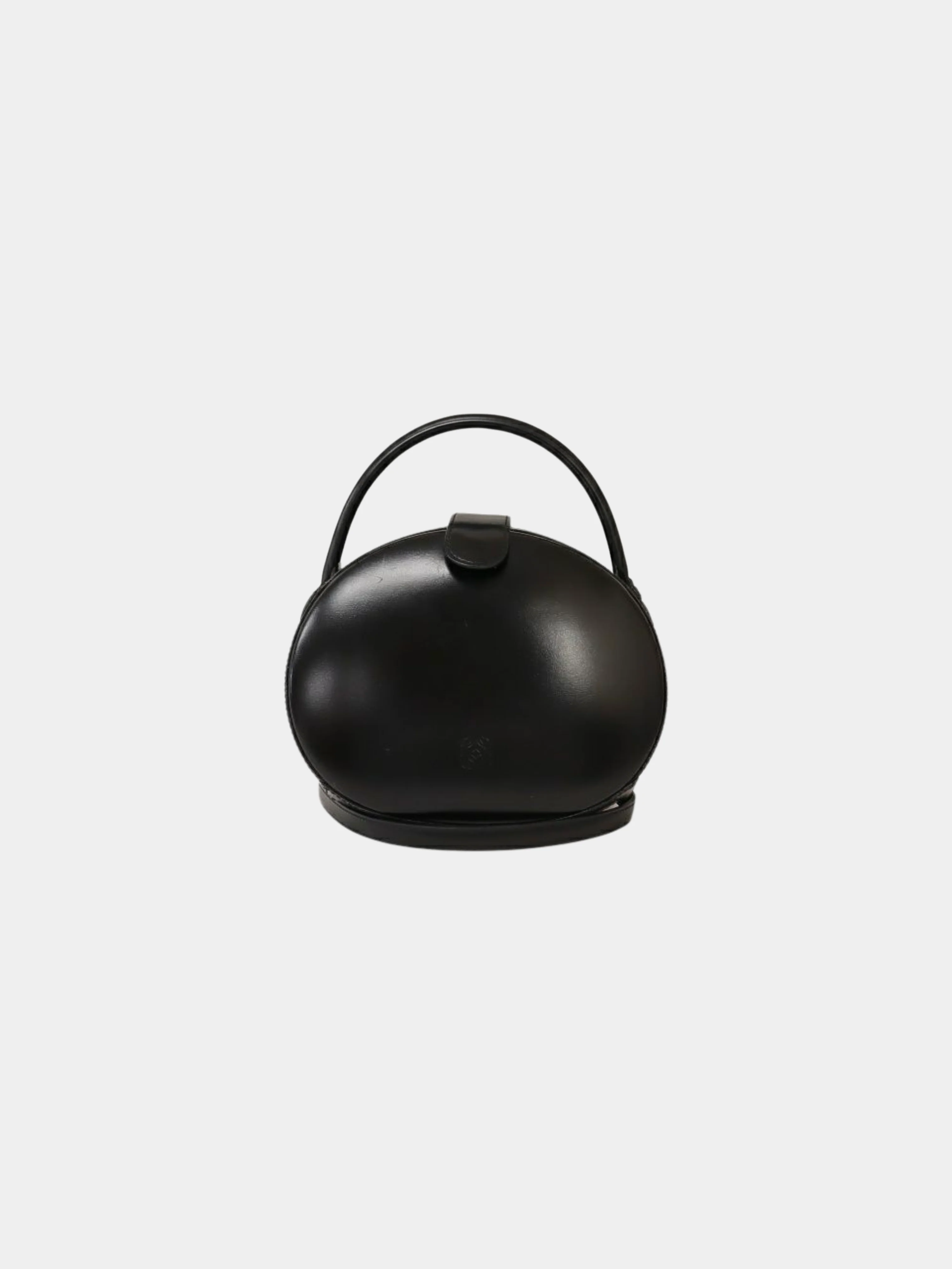 Loewe 2010s Black Calf Leather Anagram Round 2-Way Bag