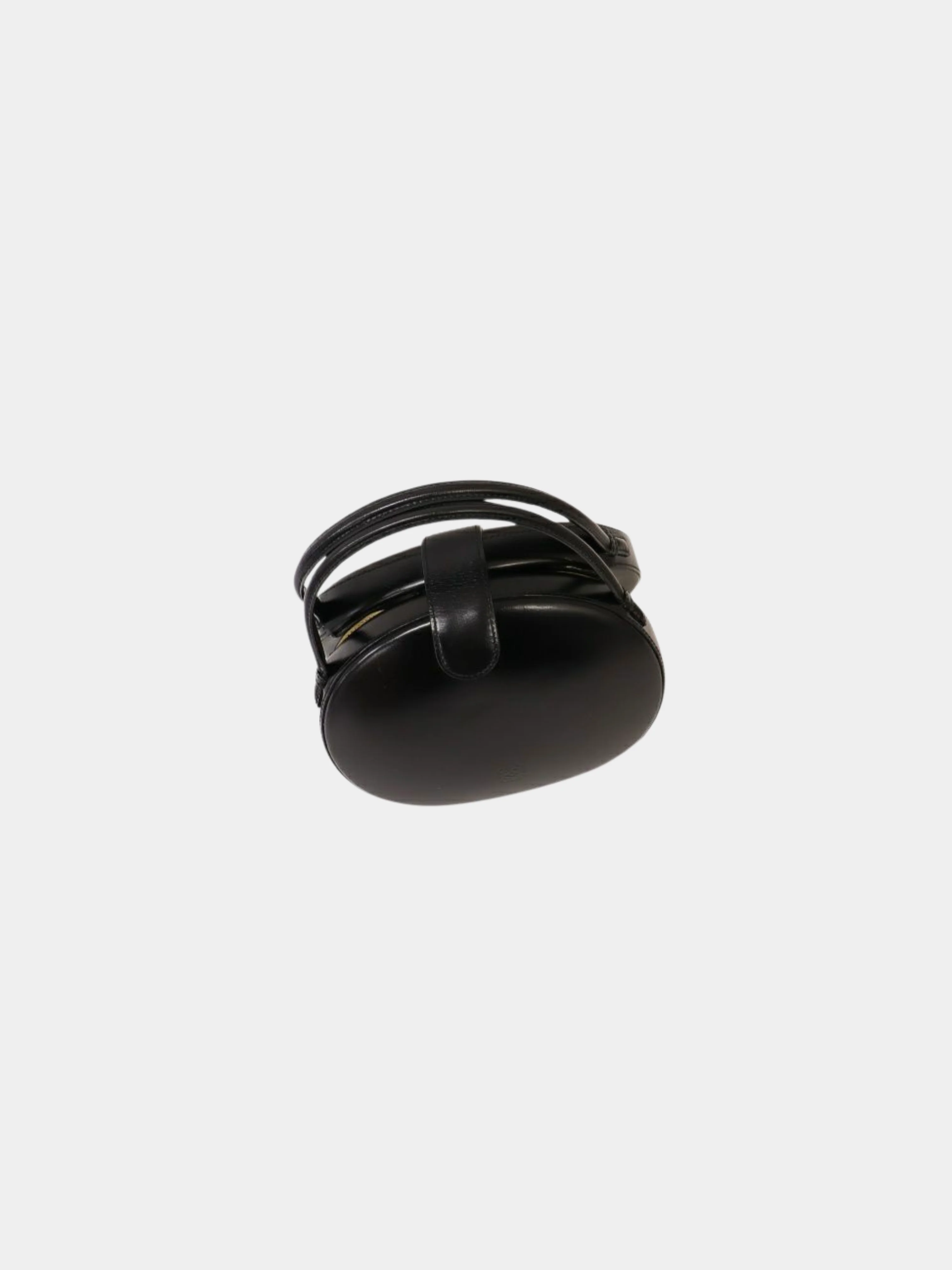 Loewe 2010s Black Calf Leather Anagram Round 2-Way Bag - Image 6