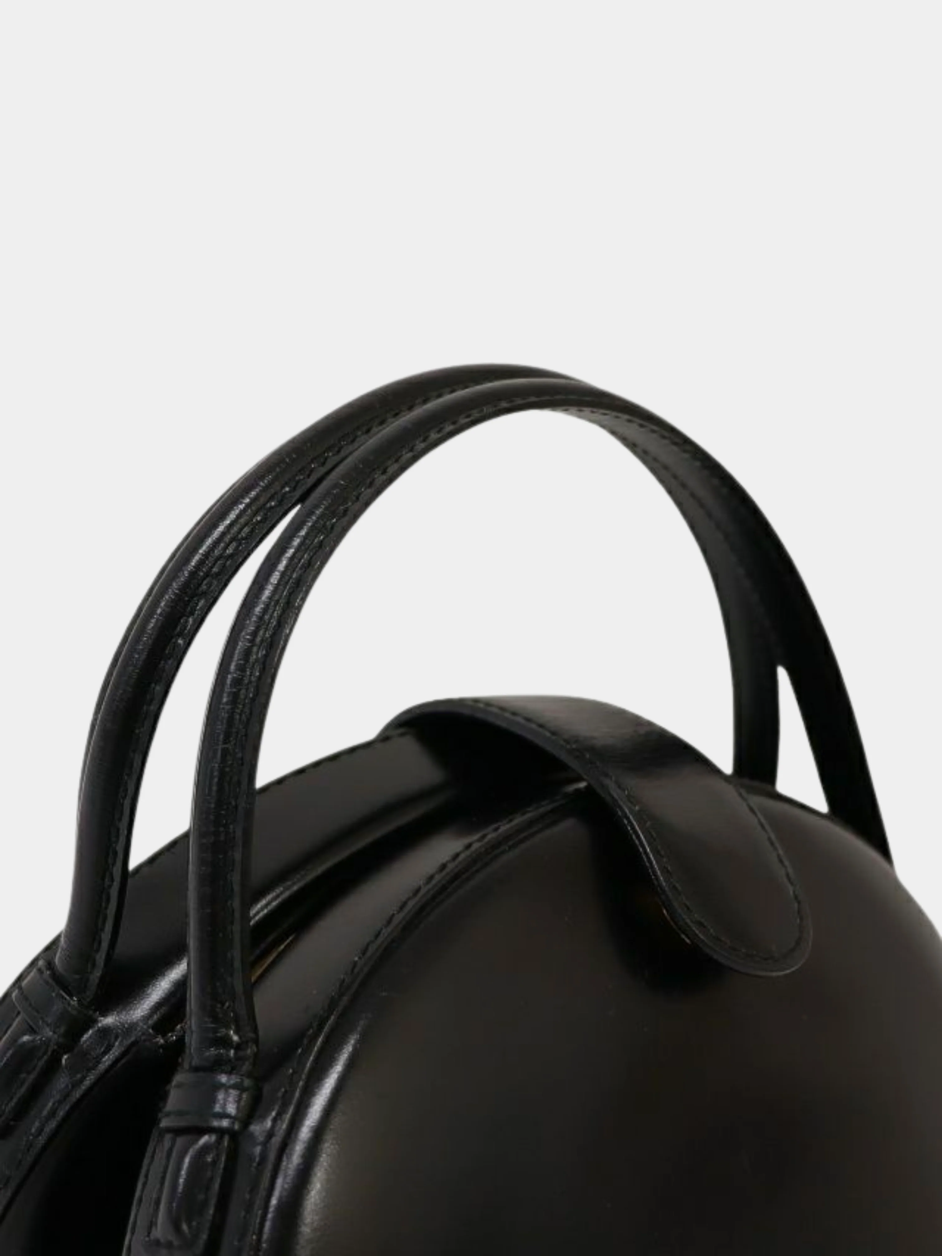 Loewe 2010s Black Calf Leather Anagram Round 2-Way Bag - Image 7