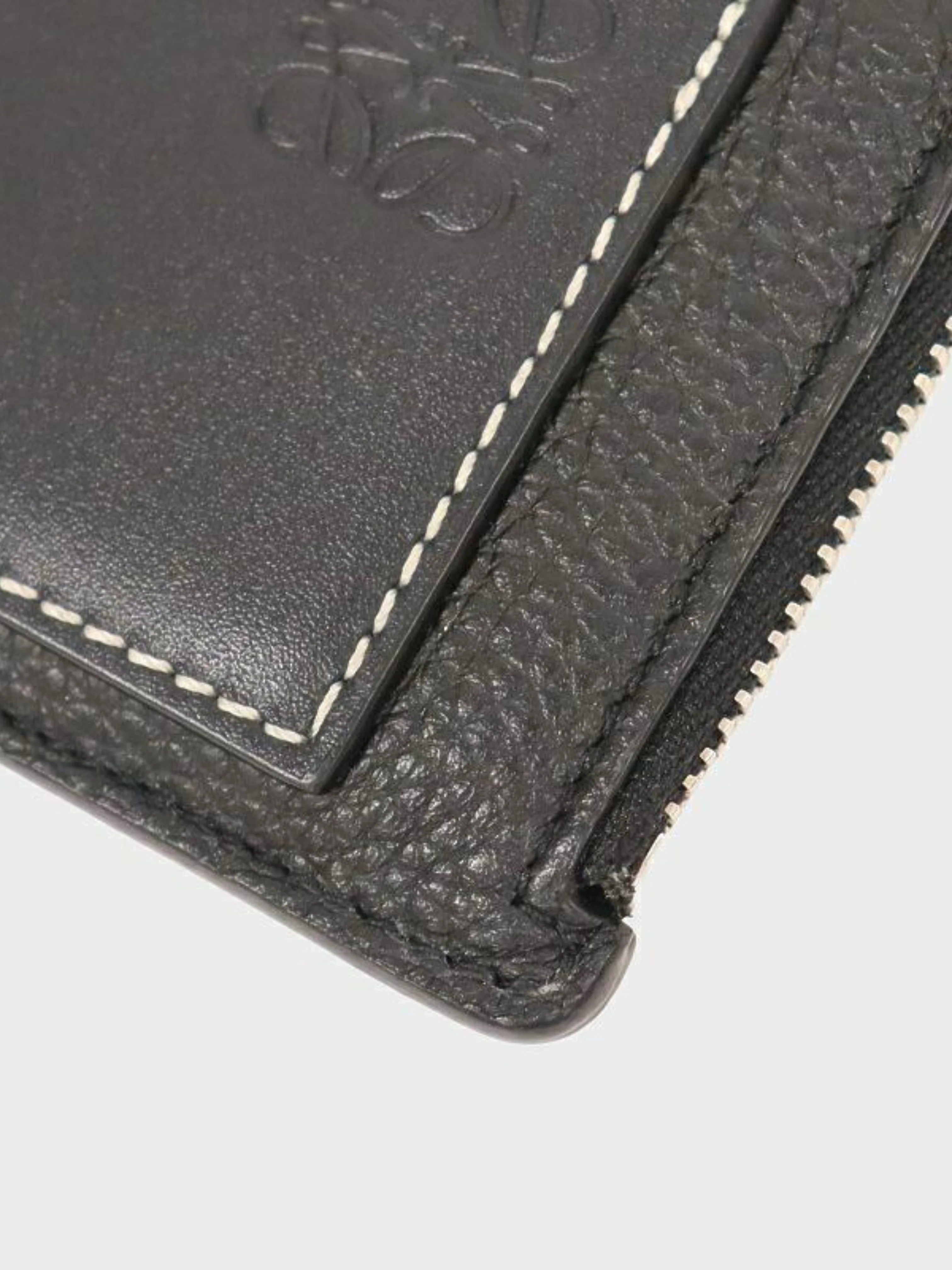 Loewe 2010s Black Leather Anagram Coin Card Holder - Image 4
