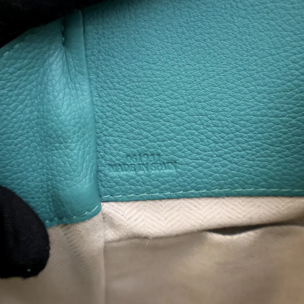 Loewe 2019 Blue Green Calfskin Mini Hammock Bag - Image 6