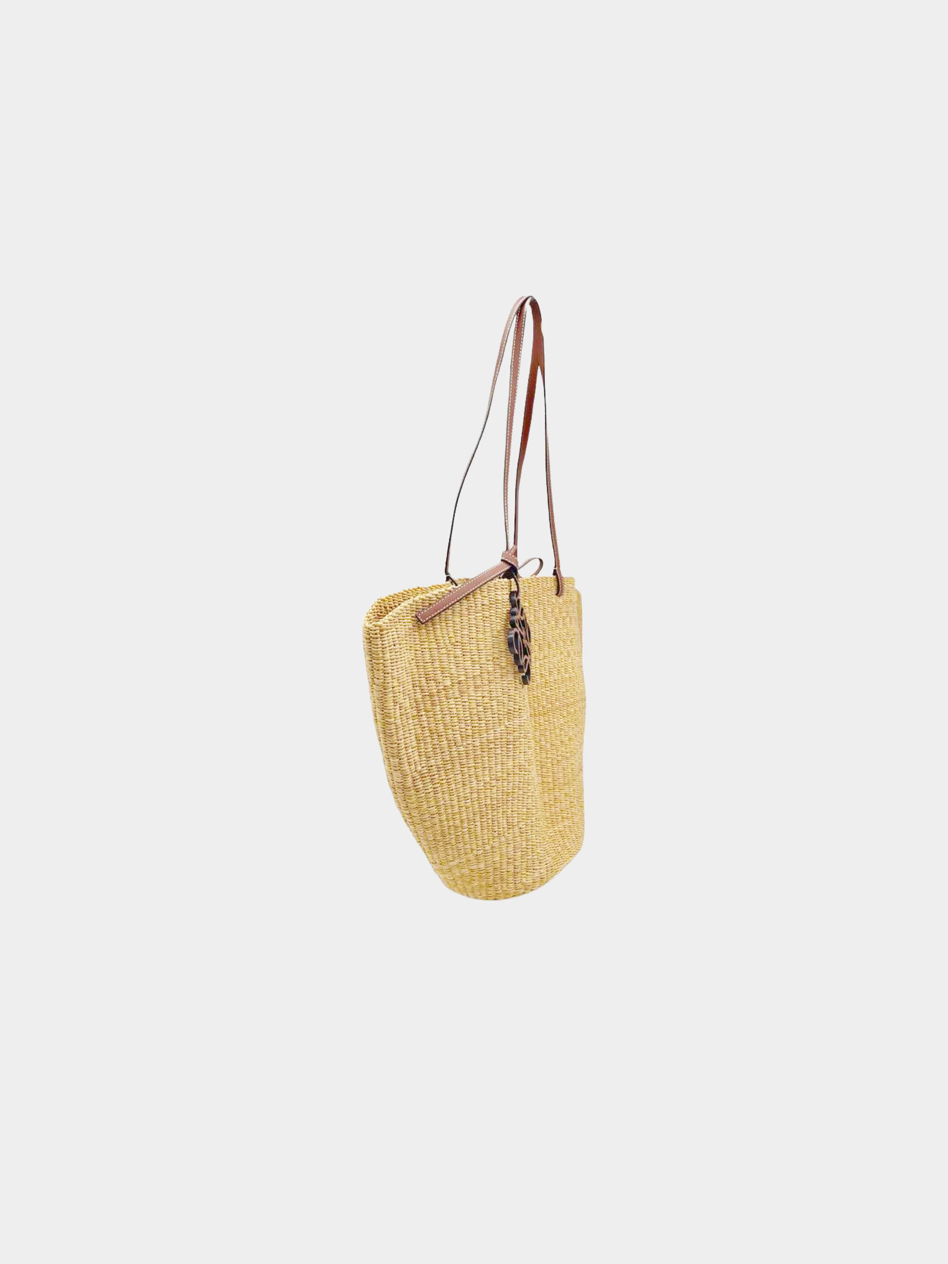 Loewe 2020 Paula's Ibiza Raffia Shell Basket Tote Bag - Image 2