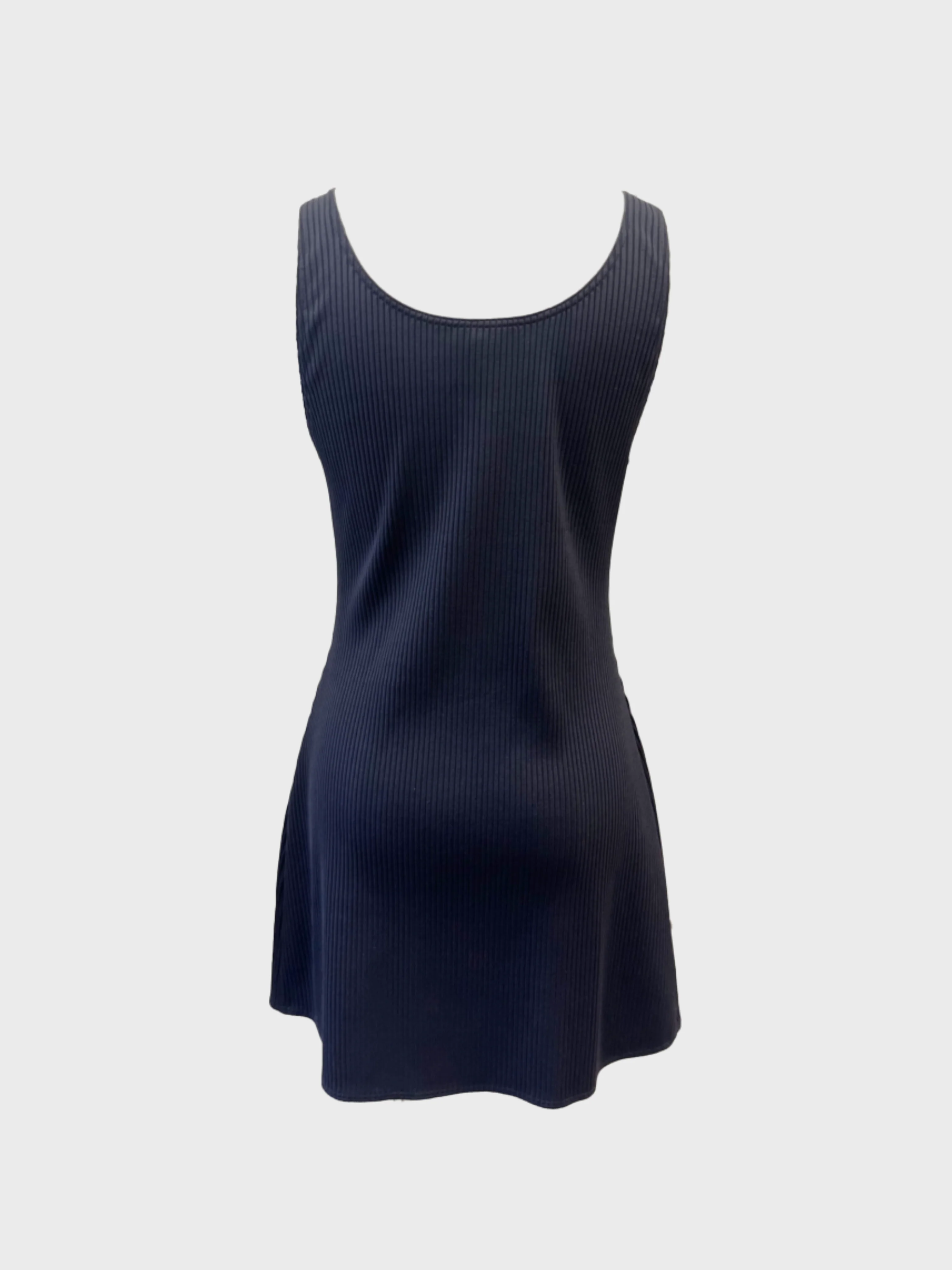 Loewe 2020s Navy Cotton Silk 2 Piece Trapeze Dress - Image 4