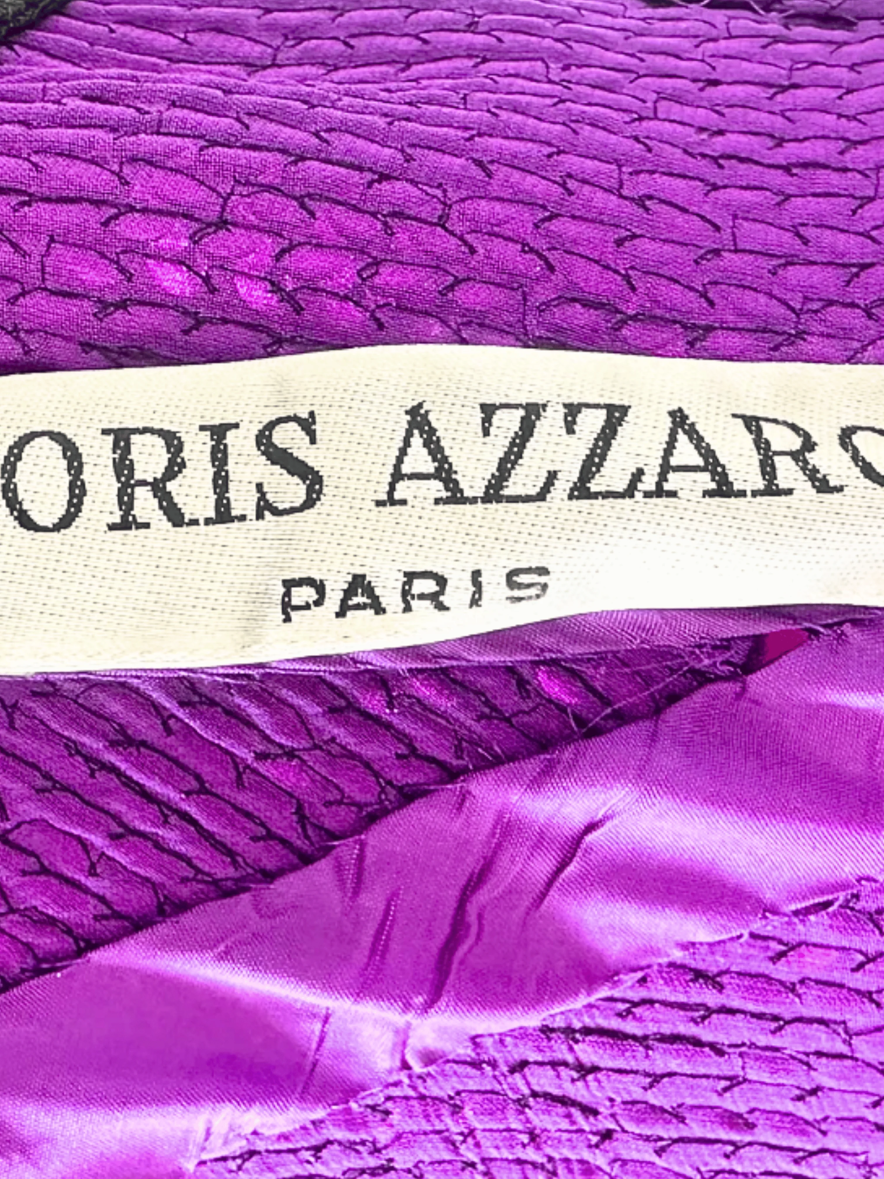 Loris Azzaro 1976 Fuschia Fully Beaded Gown - Image 3