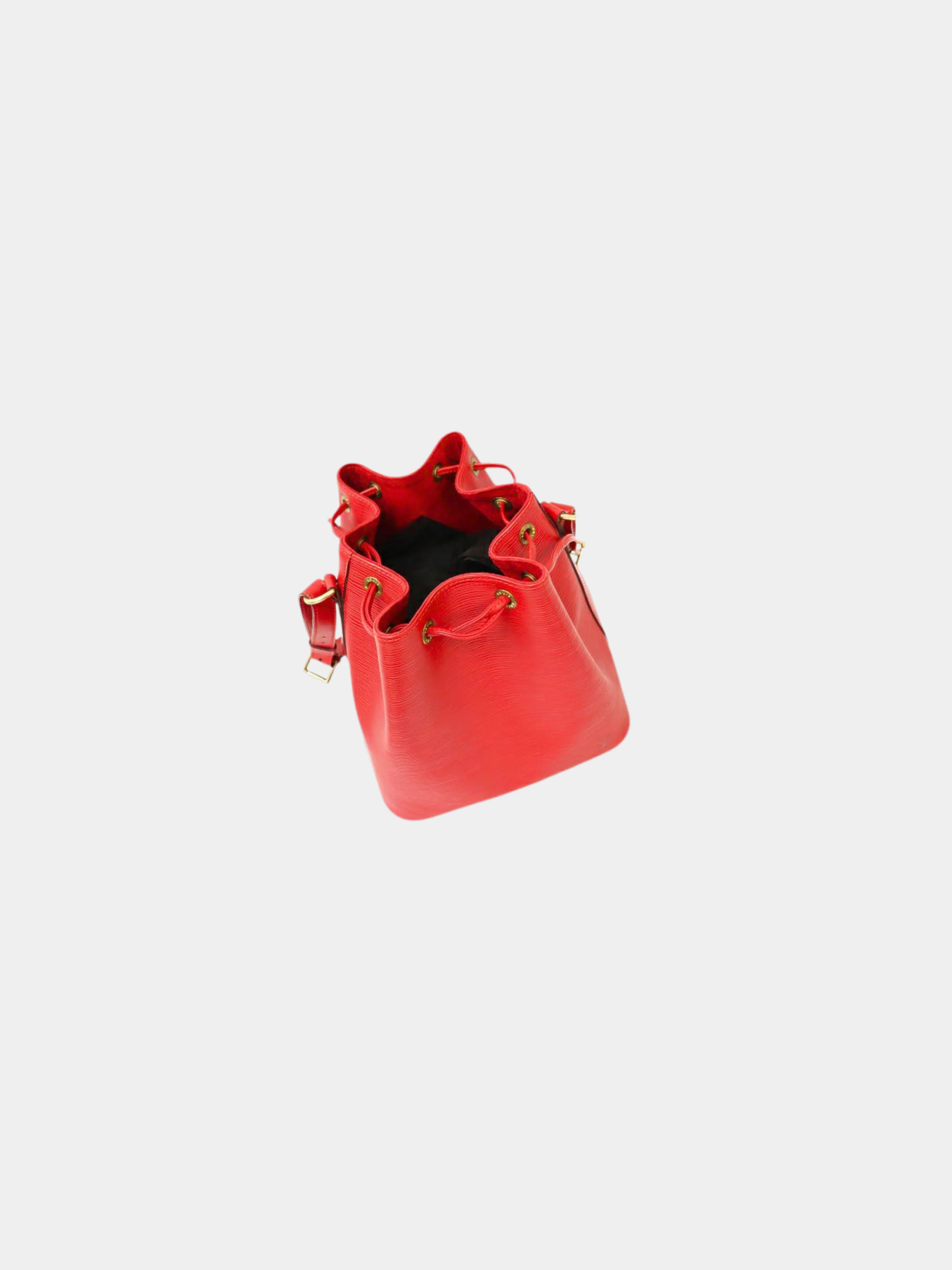Louis Vuitton 1990s Castilian Red Epi Leather Petit Noé Bucket Bag - Image 6