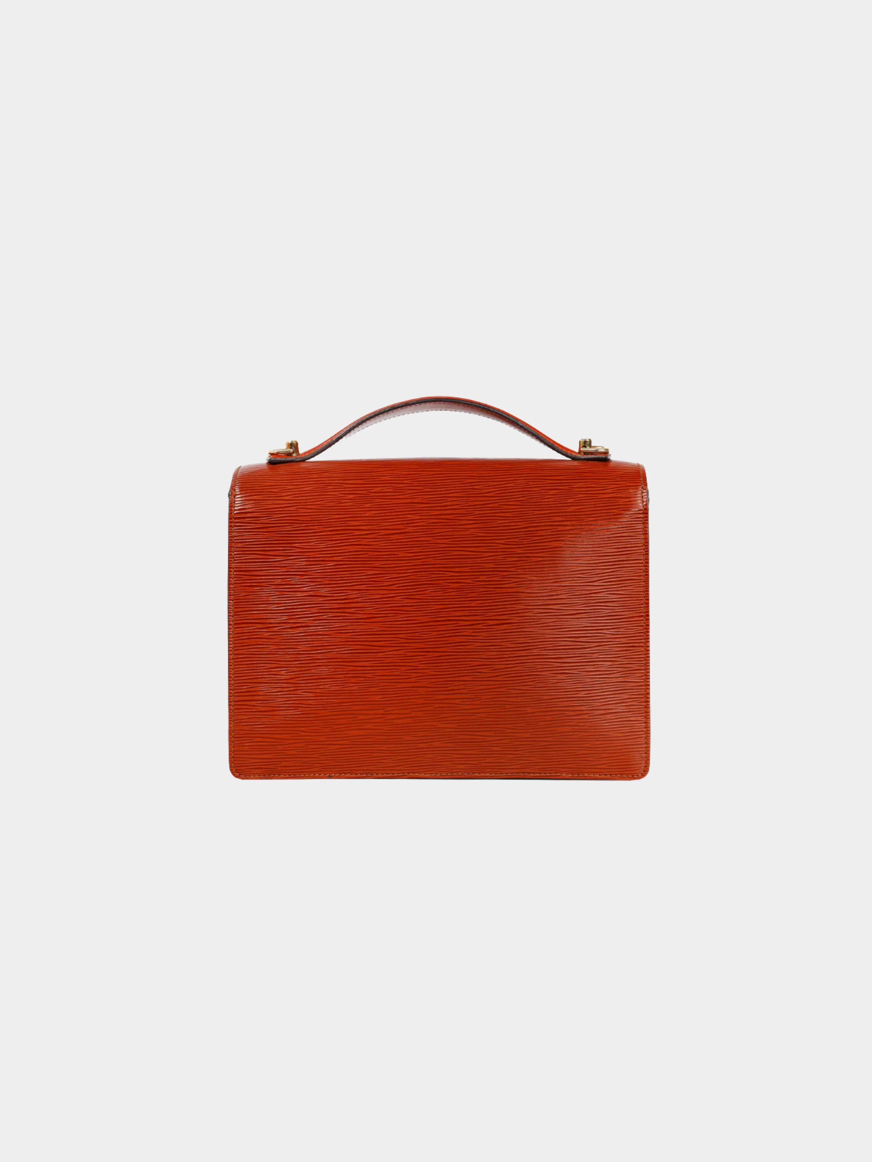 Louis Vuitton 1990s Monceau 28 Rust Brown Epi Leather Convertible Bag - Image 2