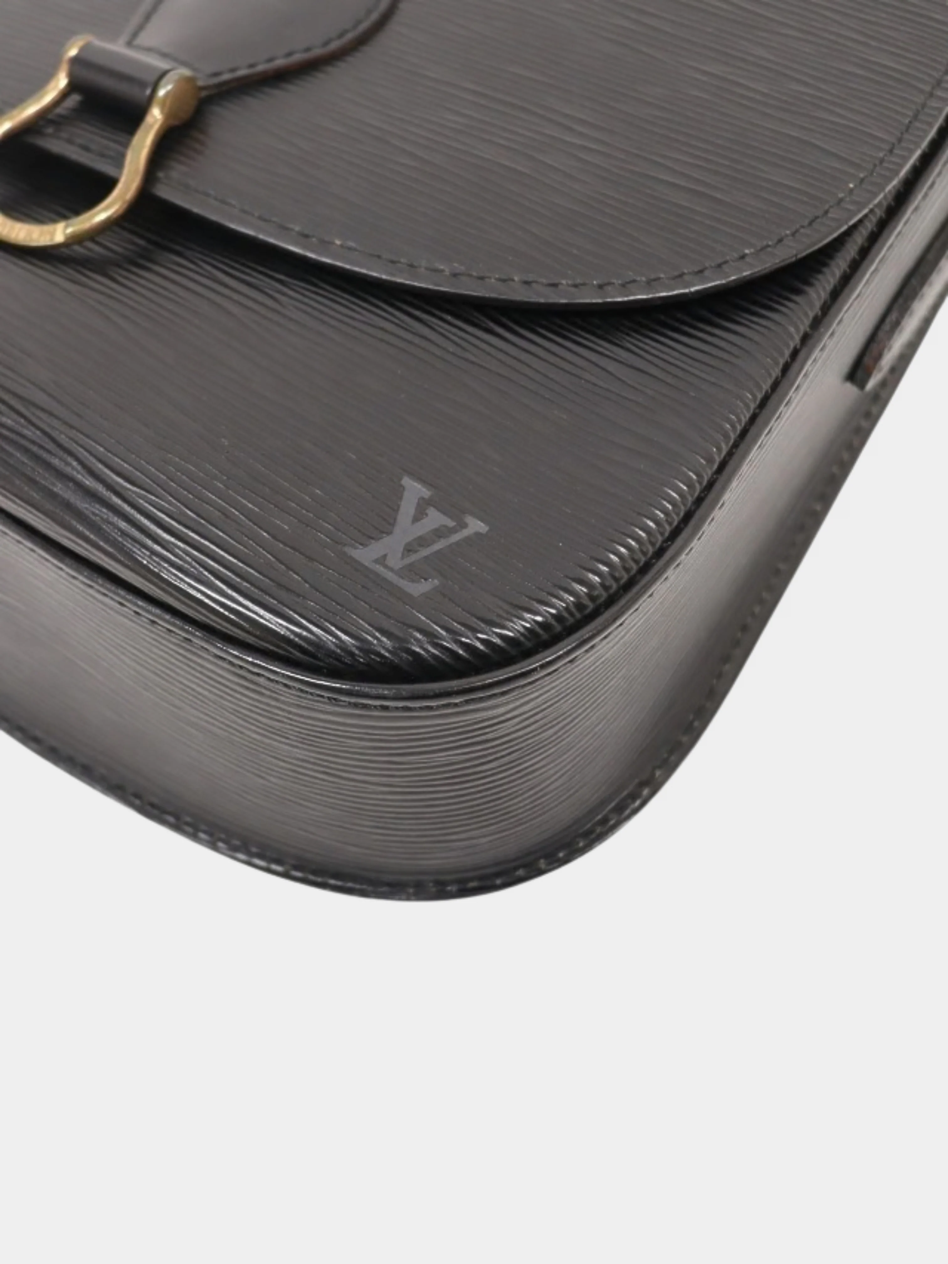 Louis Vuitton 1994 Noir Epi Leather Saint Cloud Shoulder Bag - Image 6