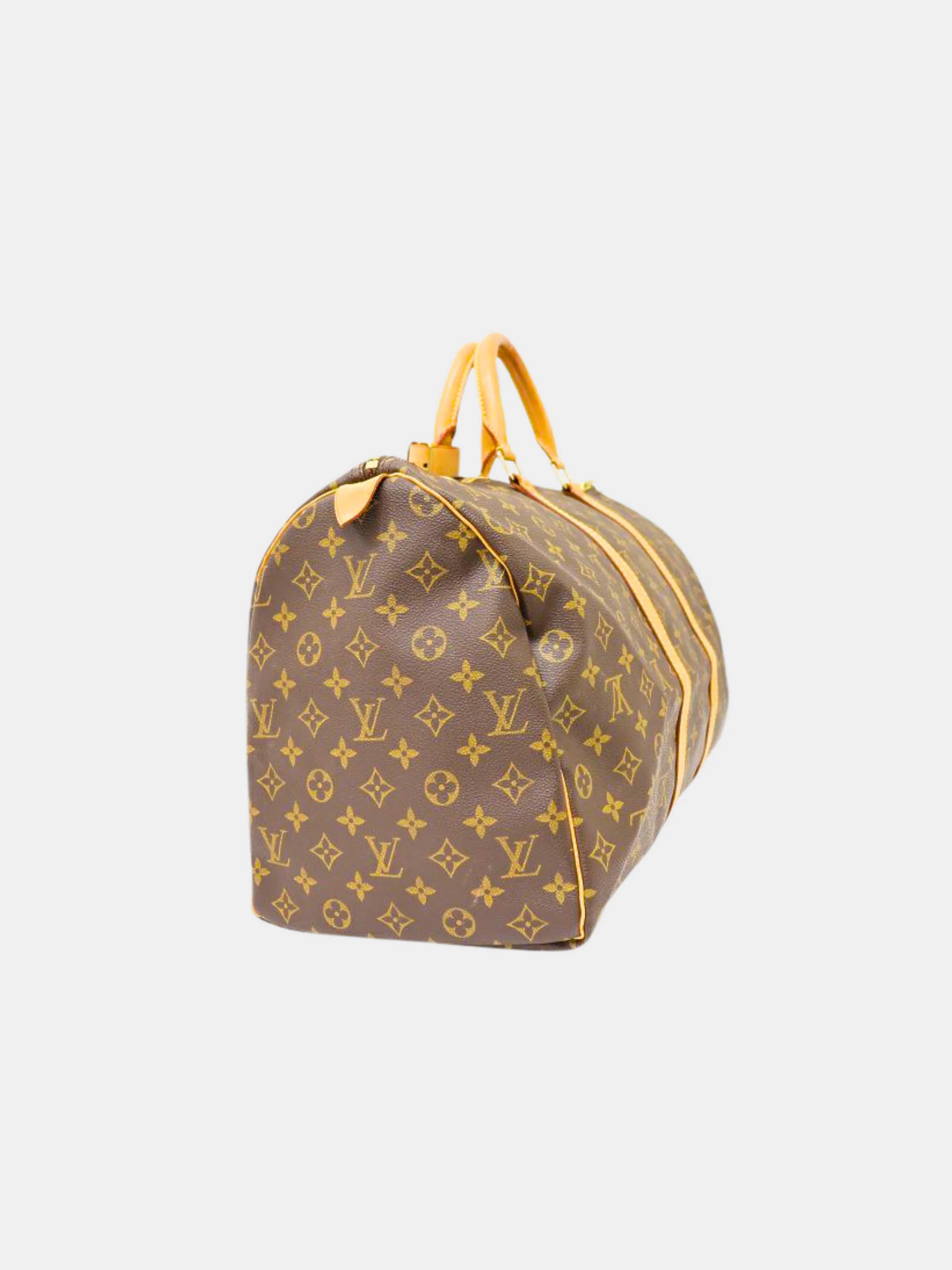 Louis Vuitton 1996 Brown Monogram Keepall 50 Travel Bag - Image 3