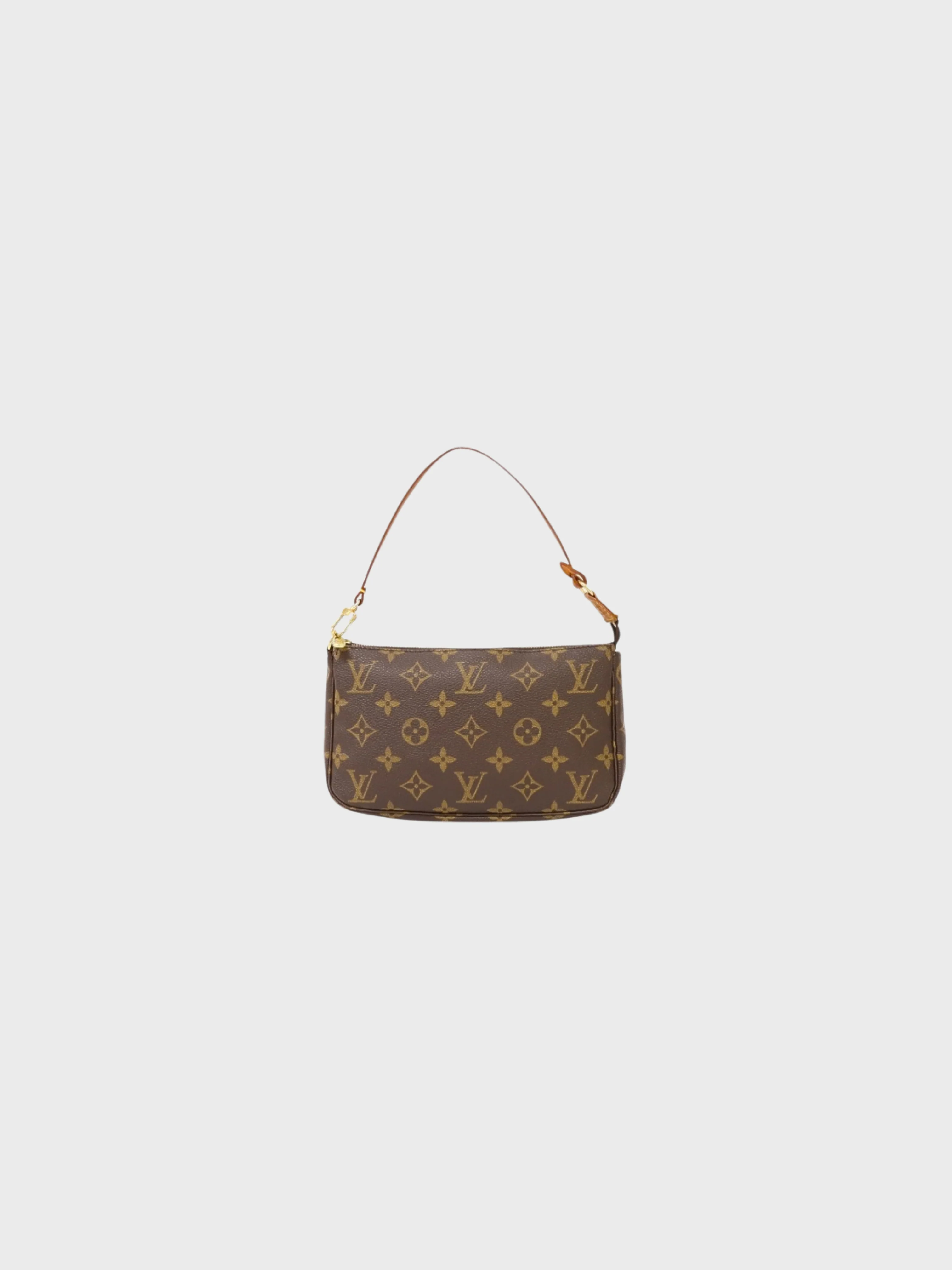 Louis Vuitton 2000 Brown Monogram Leather PVC Pochette Accessoires - Image 2