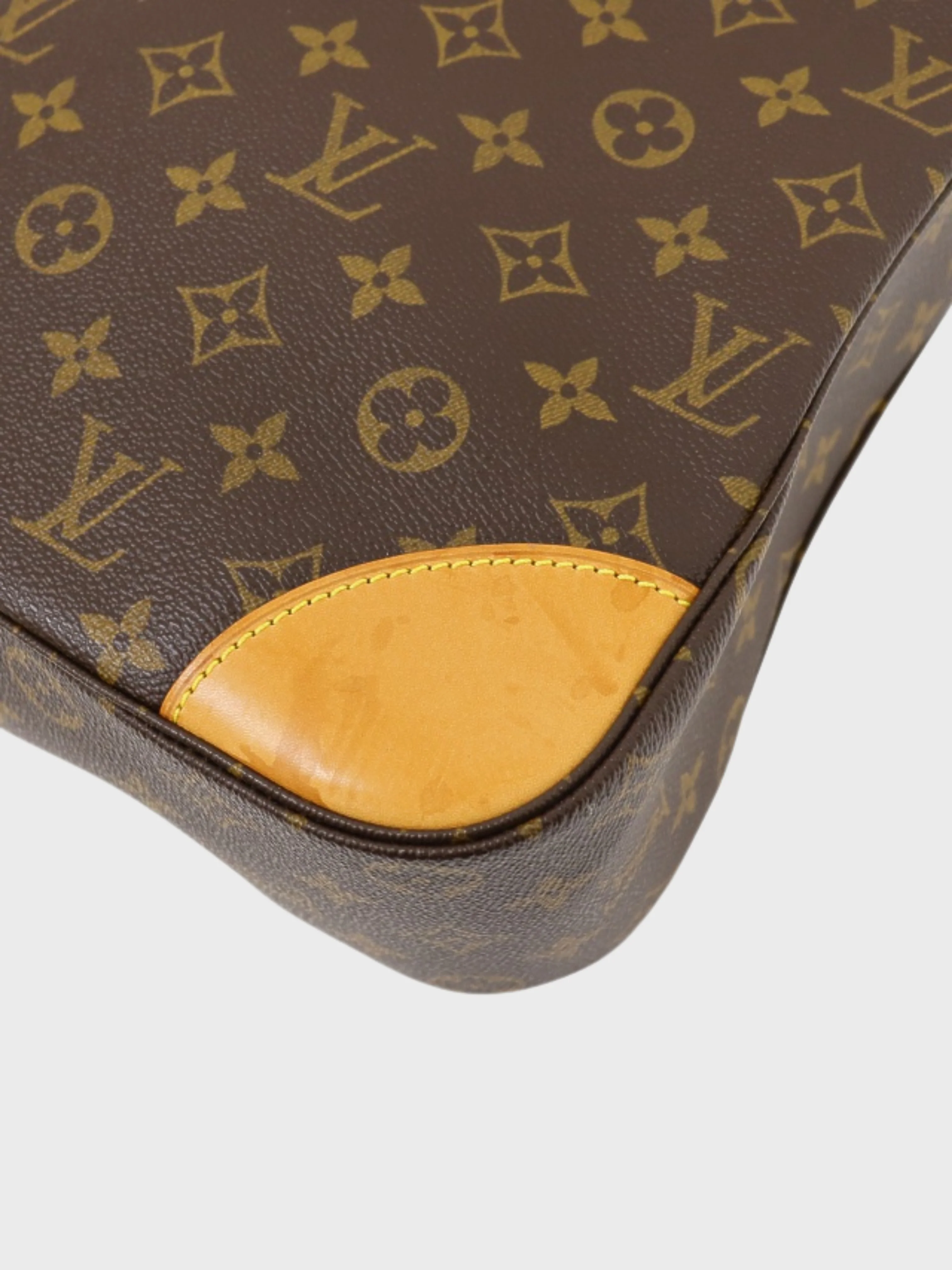Louis Vuitton 2000 Brown Monogram PVC Leather Boulogne 30 Bag - Image 4