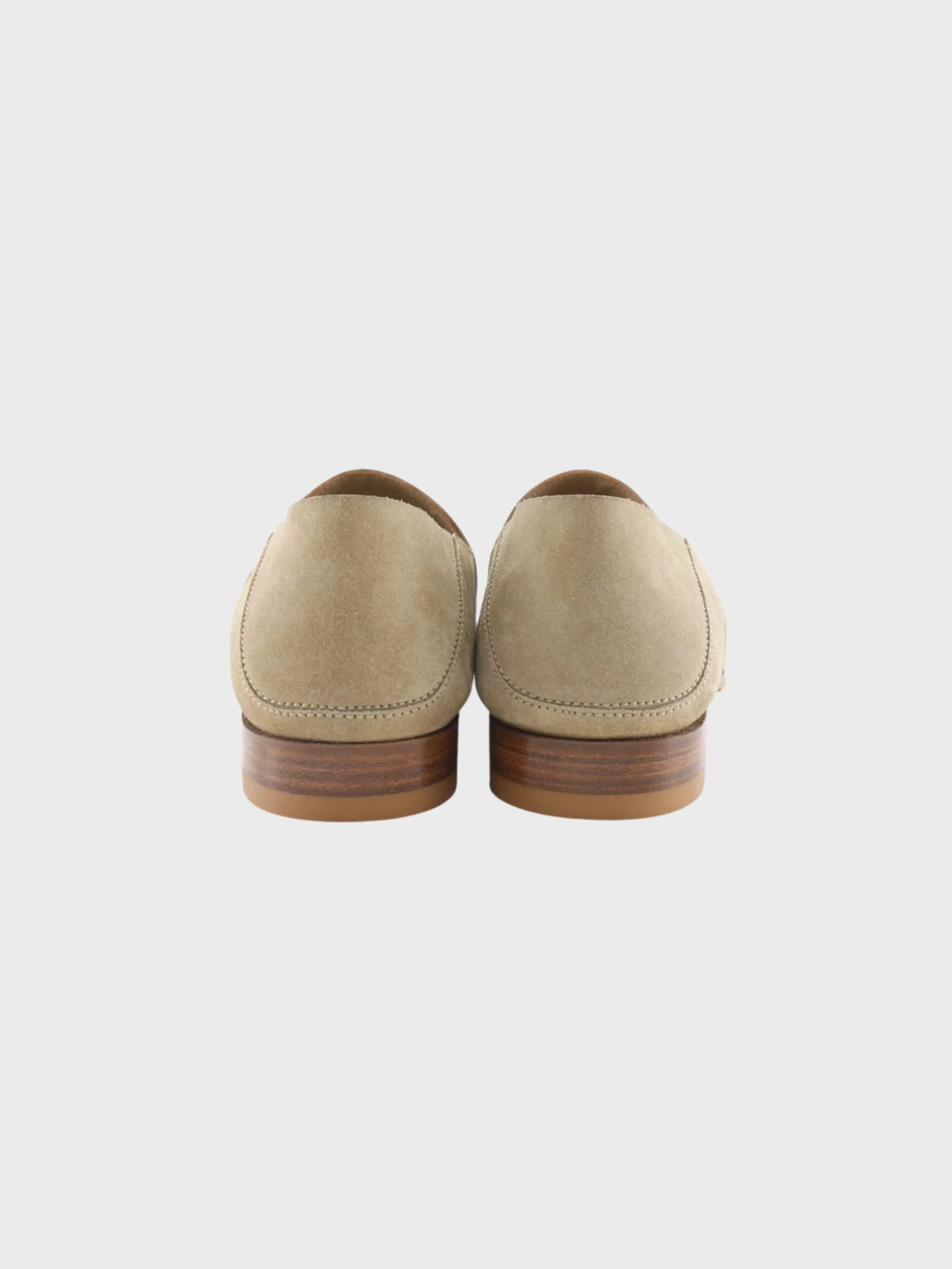 Louis Vuitton 2000s Beige Suede Punching Loafers - Image 3