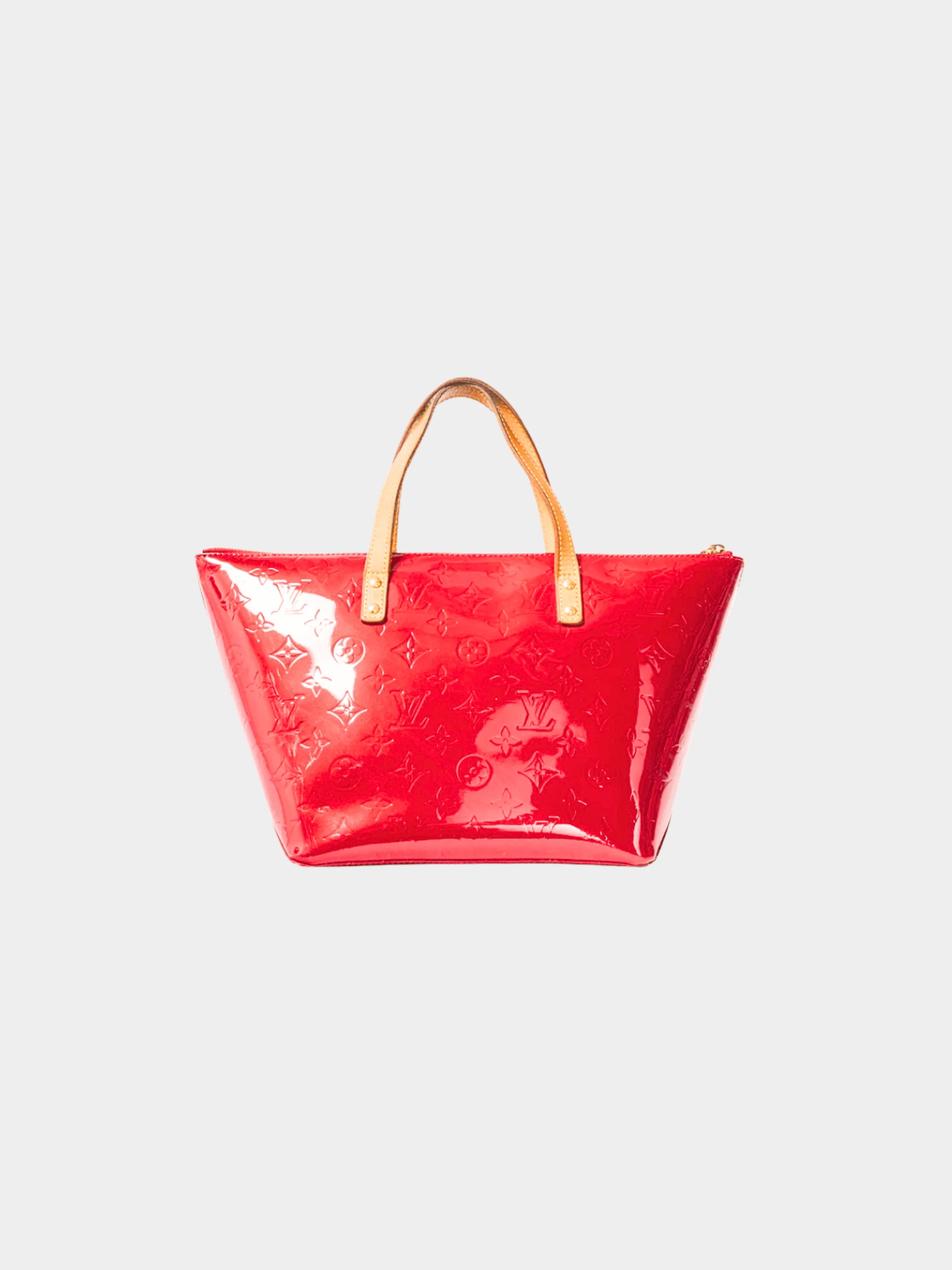 Louis Vuitton 2000s Bellevue PM Pomme D'Amour Monogram Vernis Tote - Image 4