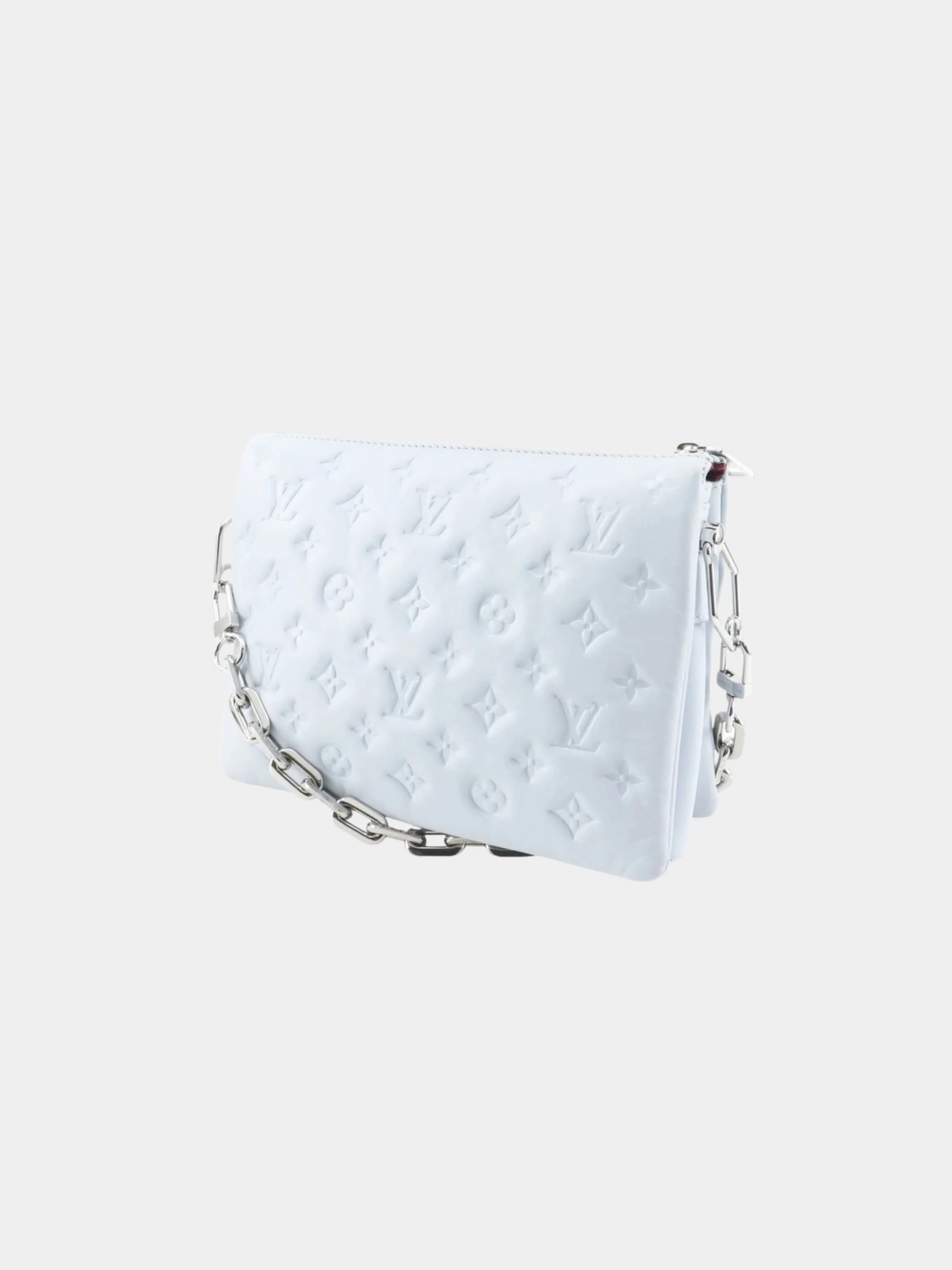 Louis Vuitton 2000s Blue Glacier Lambskin Kussan PM Shoulder Bag - Image 2