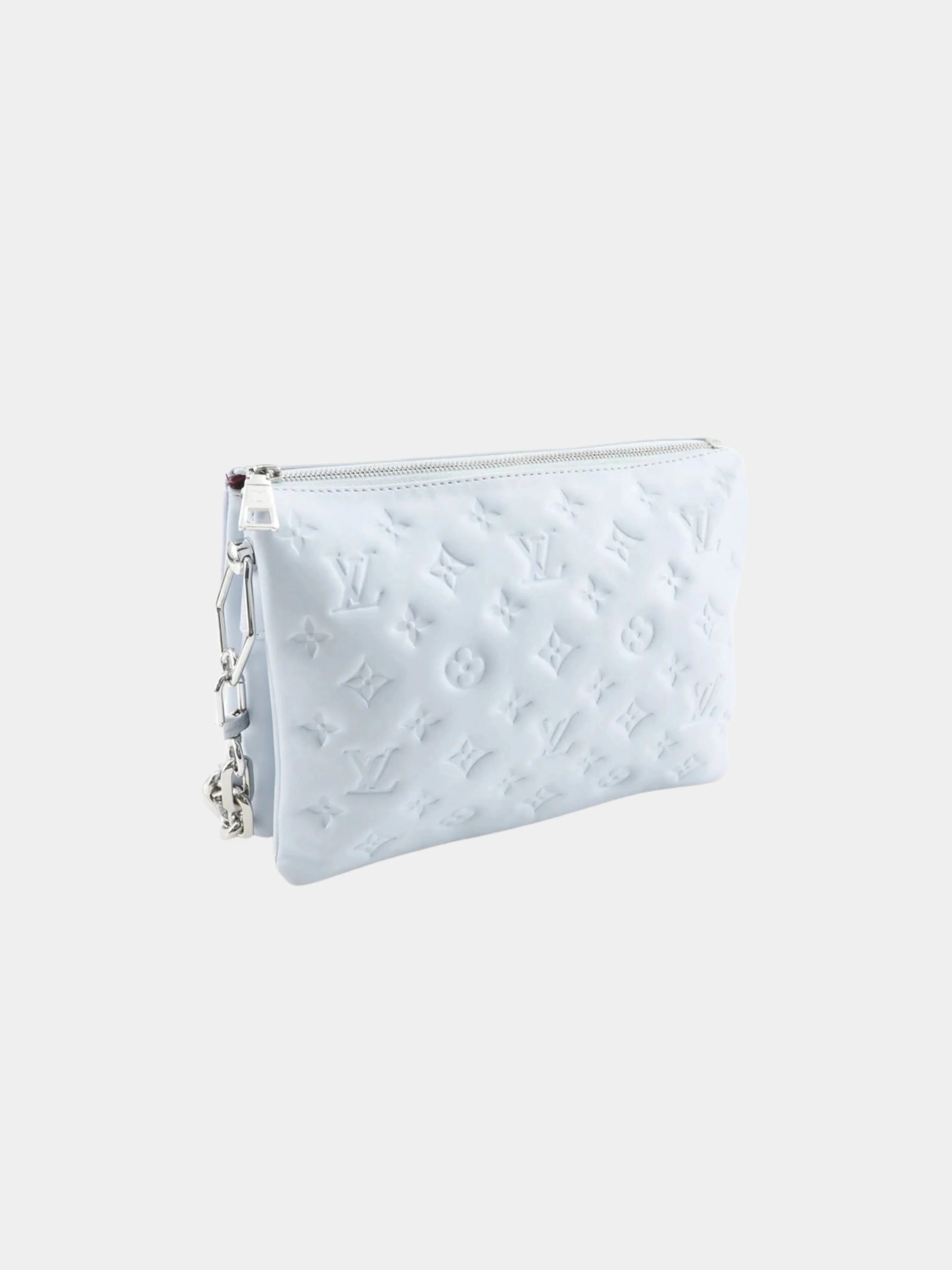 Louis Vuitton 2000s Blue Glacier Lambskin Kussan PM Shoulder Bag - Image 3