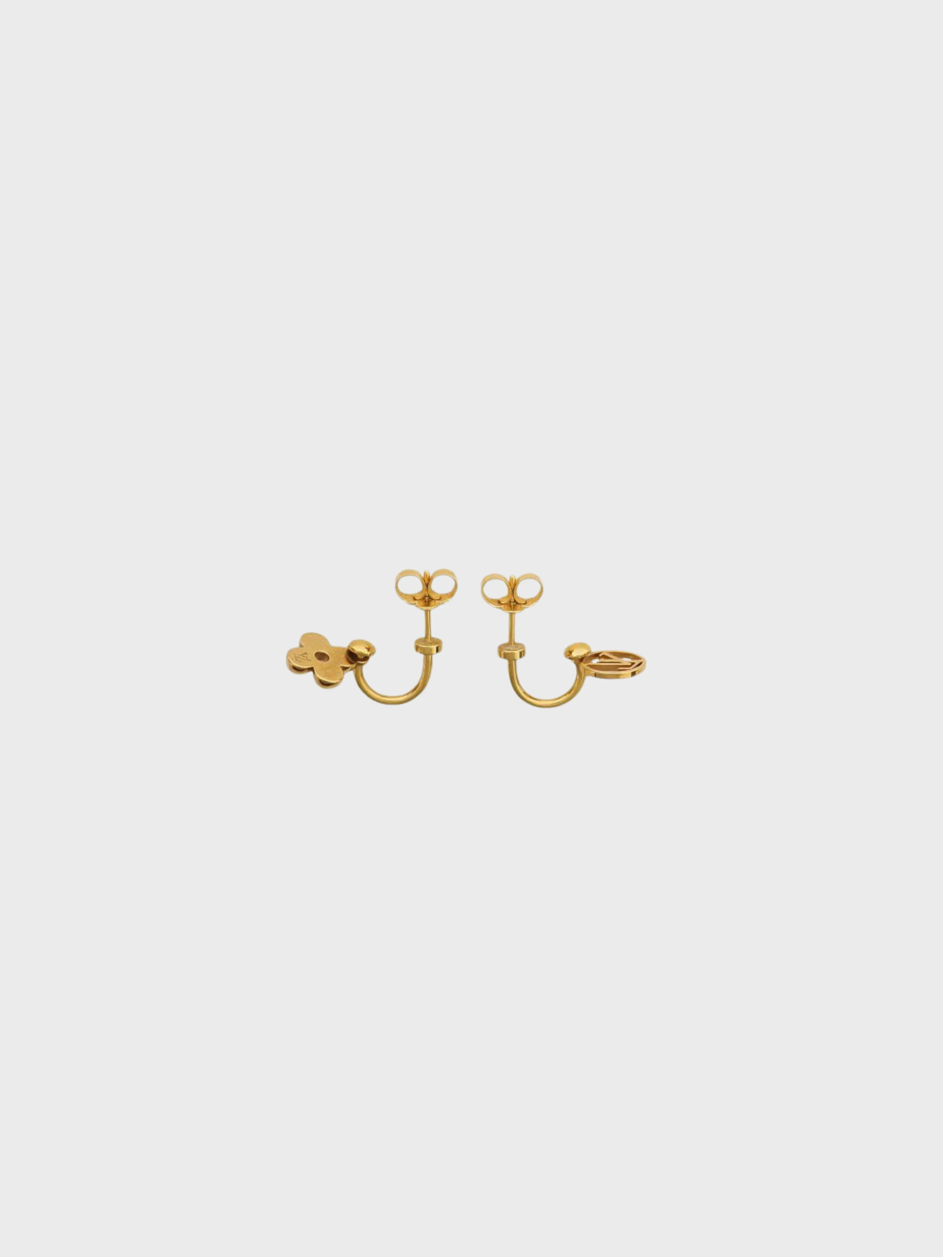 Louis Vuitton 2000s Gold Plated Blooming Earrings - Image 3