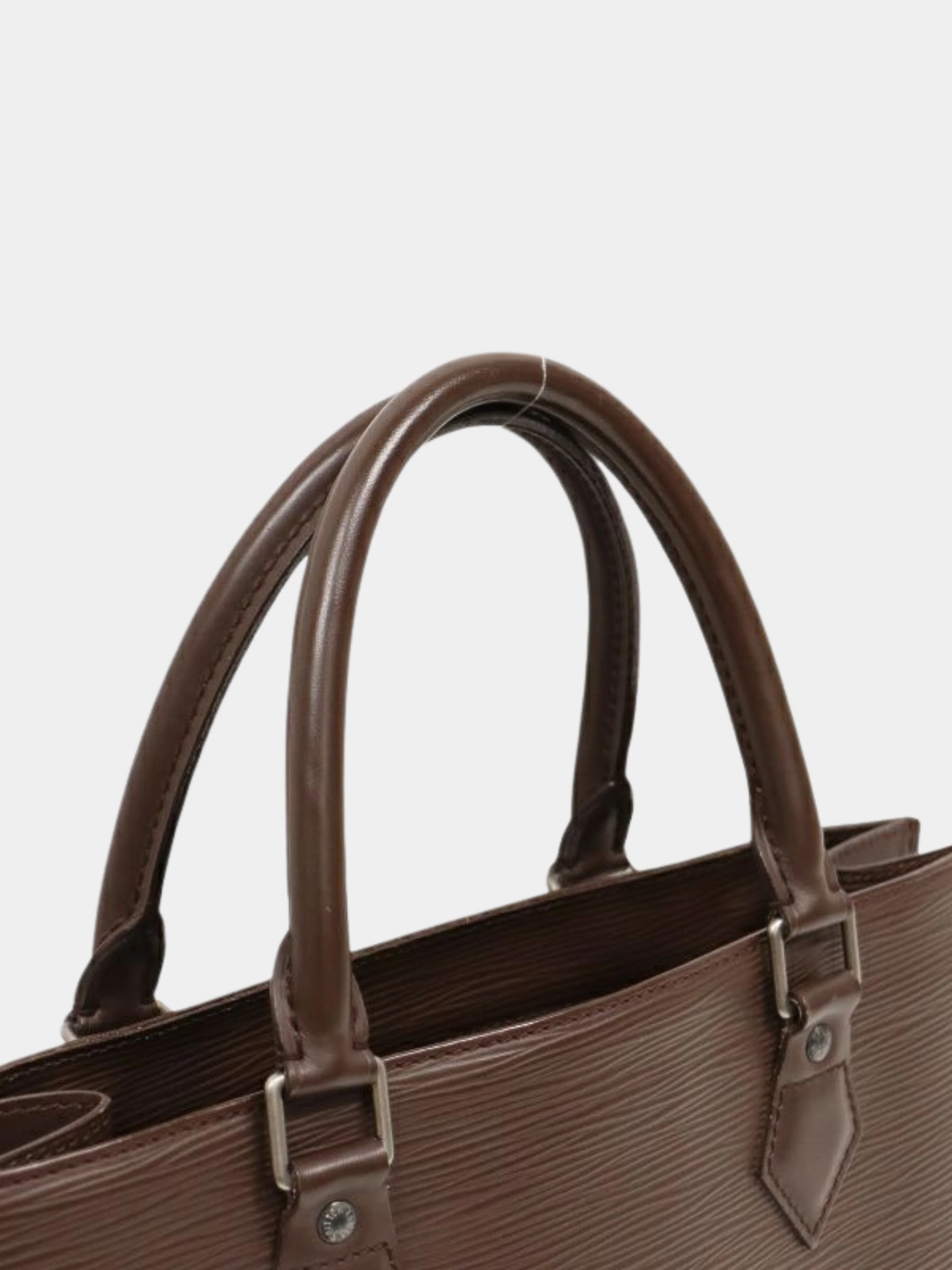 Louis Vuitton 2000s Mocha Epi Sac Plat Tote Bag - Image 5