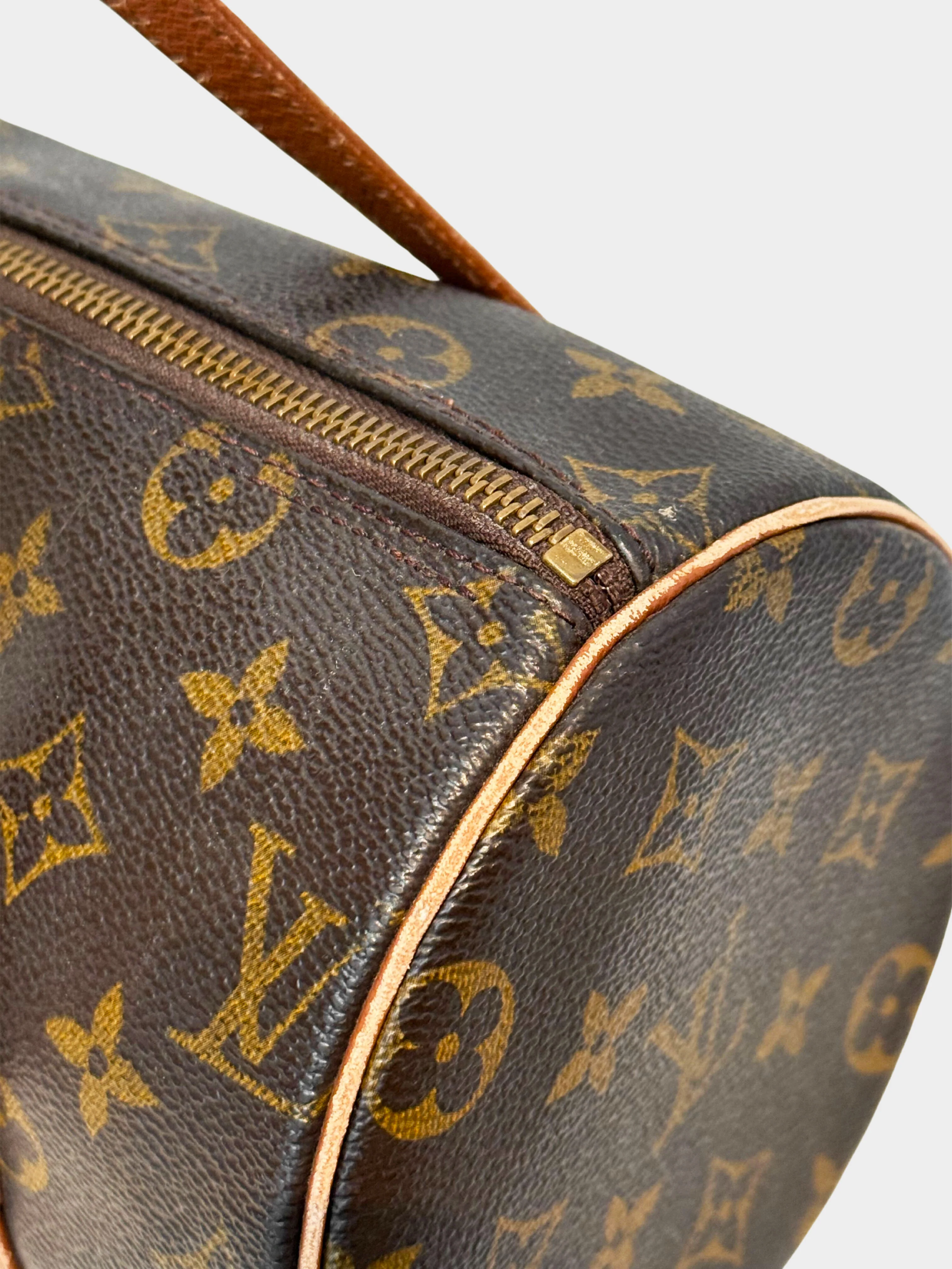 Louis Vuitton 2000s Monogram Coated Canvas Papillon Barrel Bag - Image 3