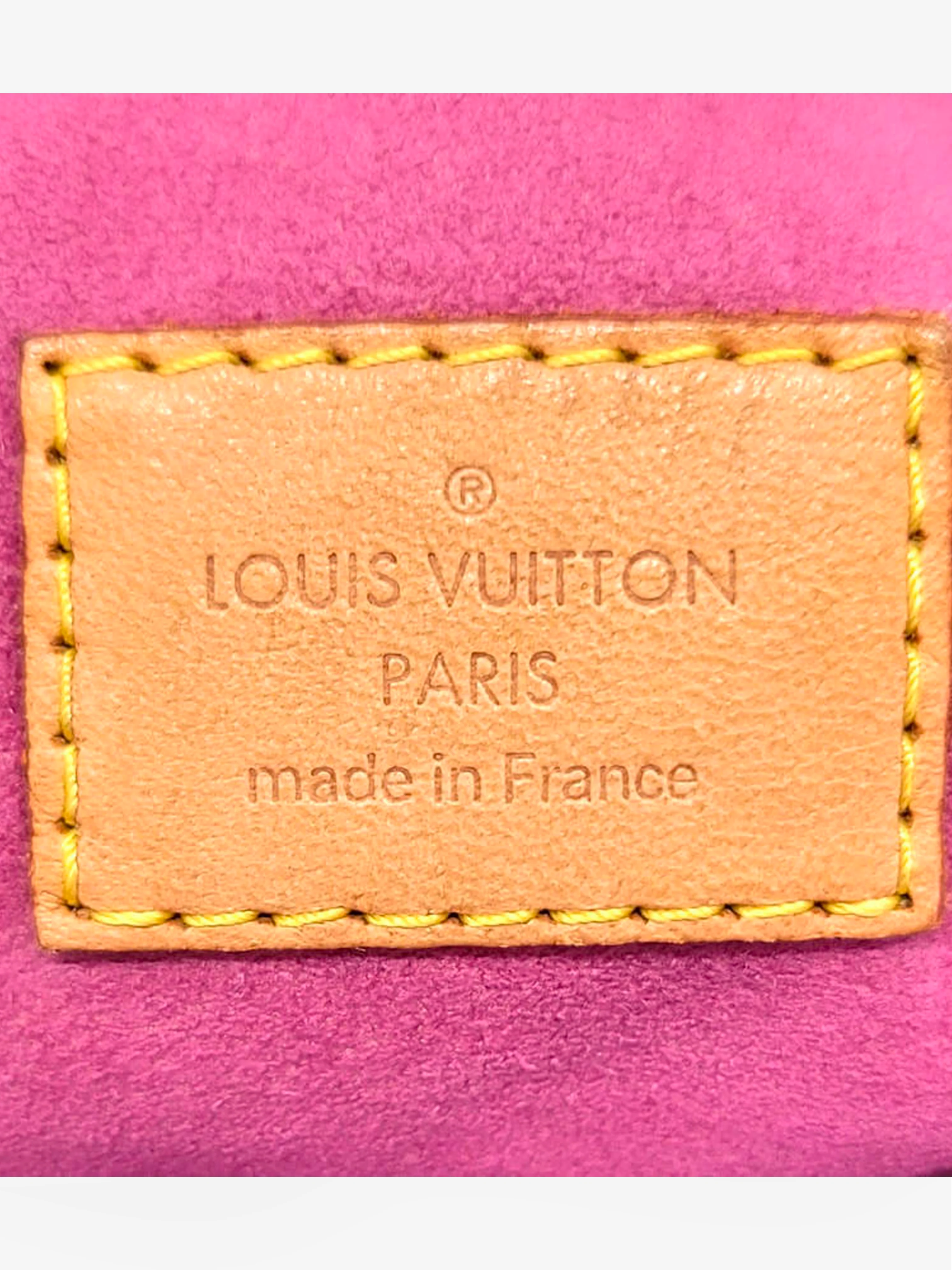 Louis Vuitton 2000s Pink Denim Double Pocket Handbag - Image 2