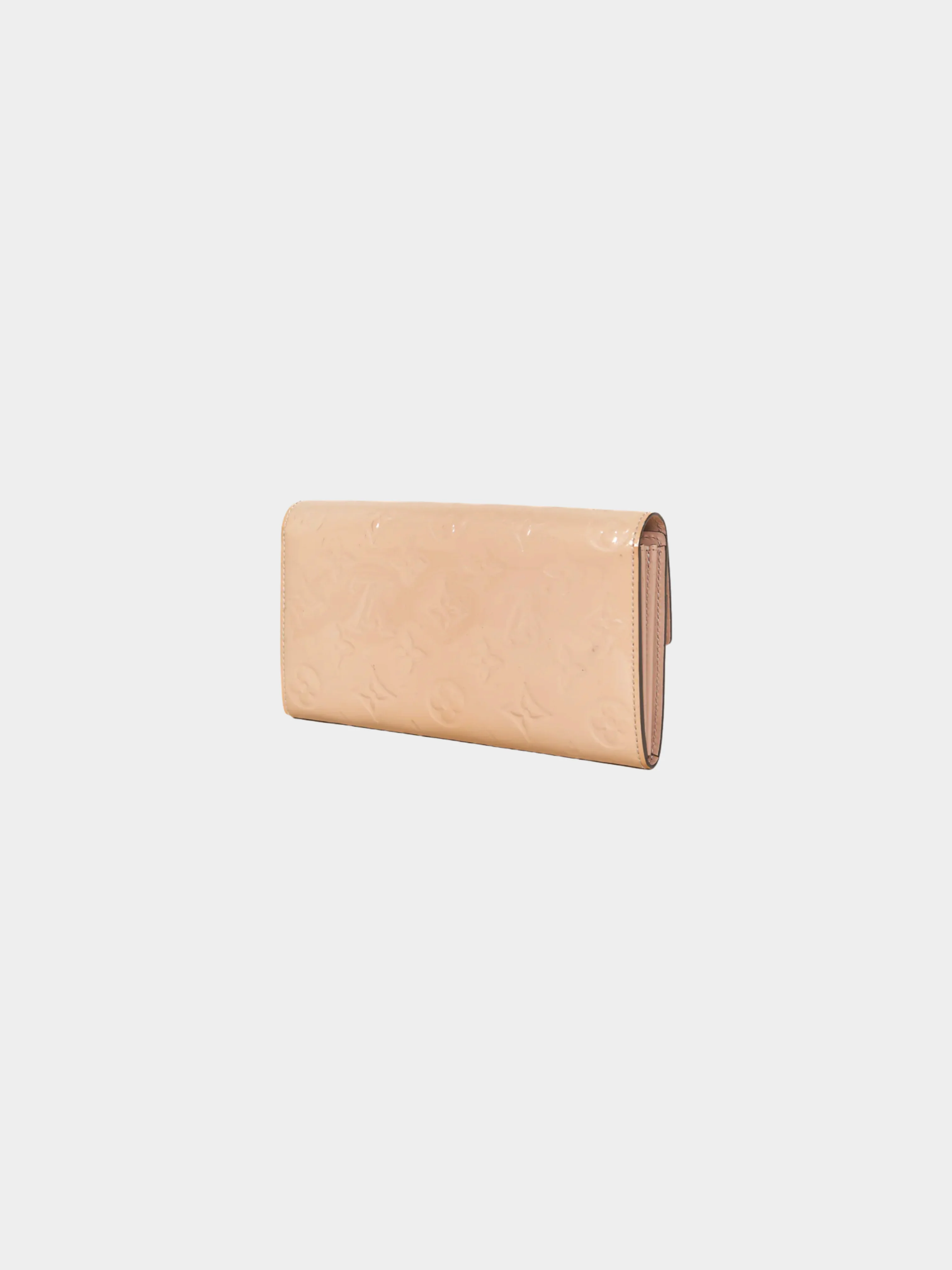 Louis Vuitton 2000s Sarah Beige Poudre Monogram Vernis Leather Wallet - Image 2