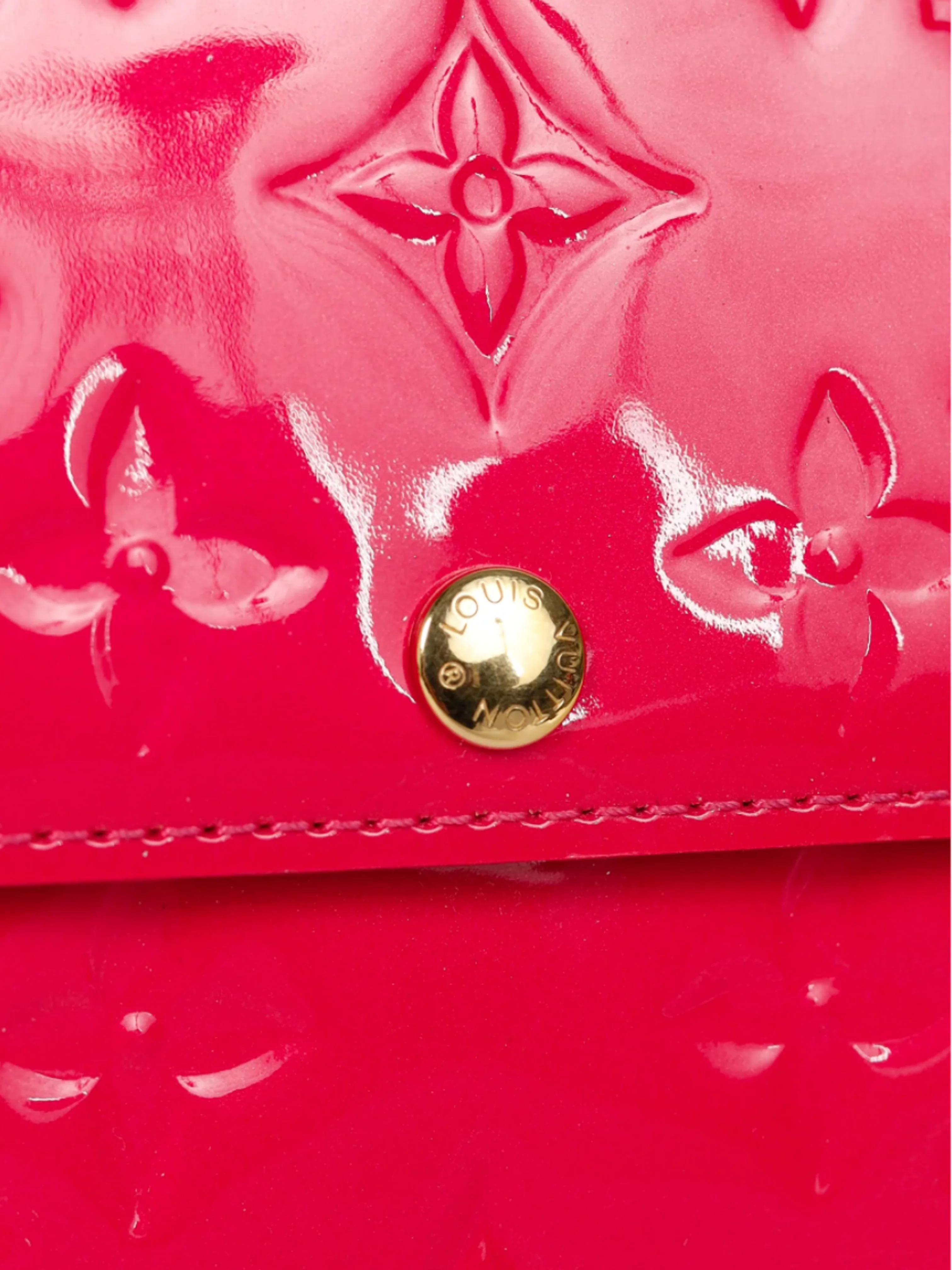 Louis Vuitton 2000s Sarah Rose Pop Monogram Vernis Leather Wallet - Image 3