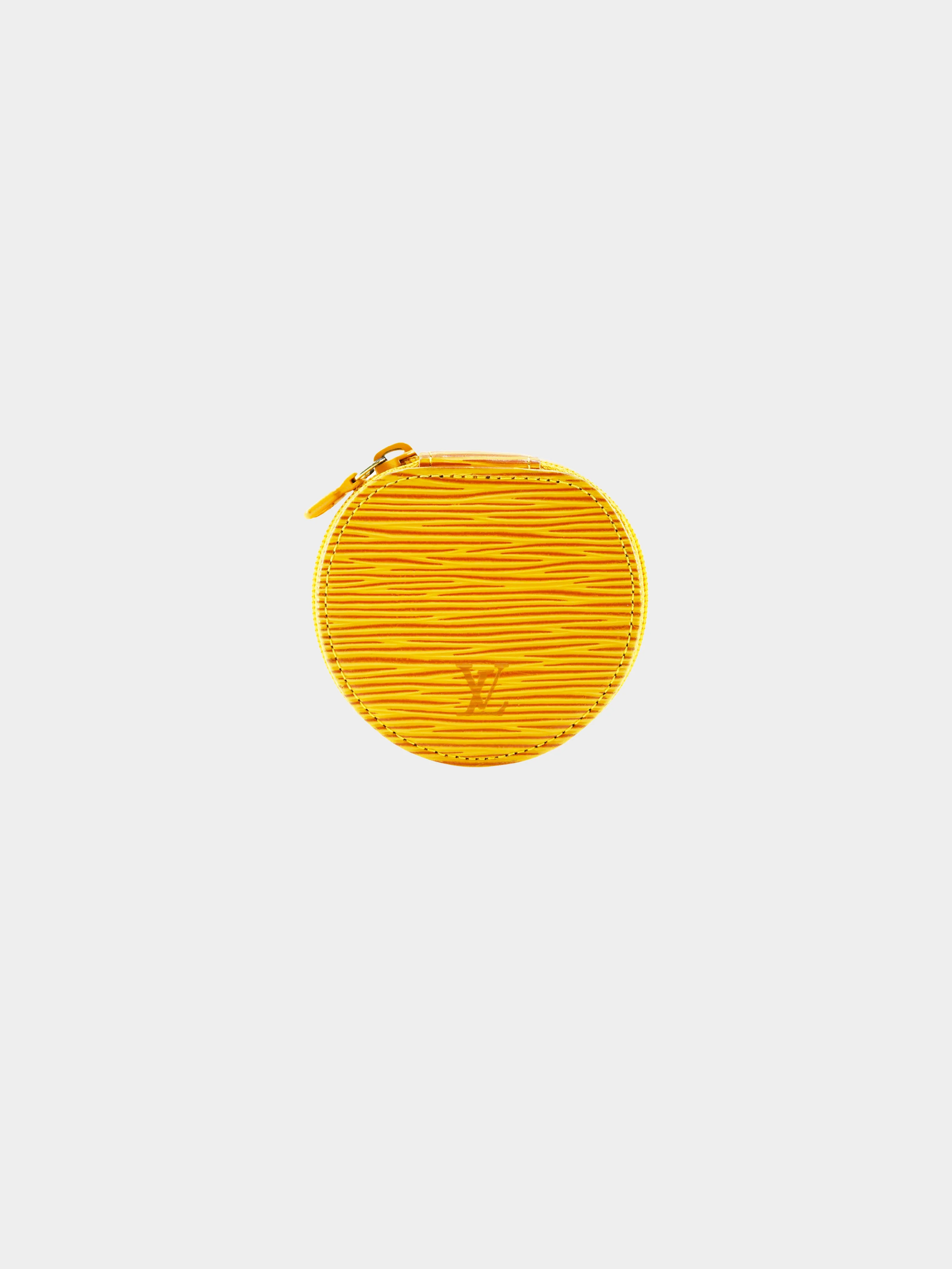 Louis Vuitton 2000s Yellow Epi Leather Ecrin Bijoux Jewelry Case