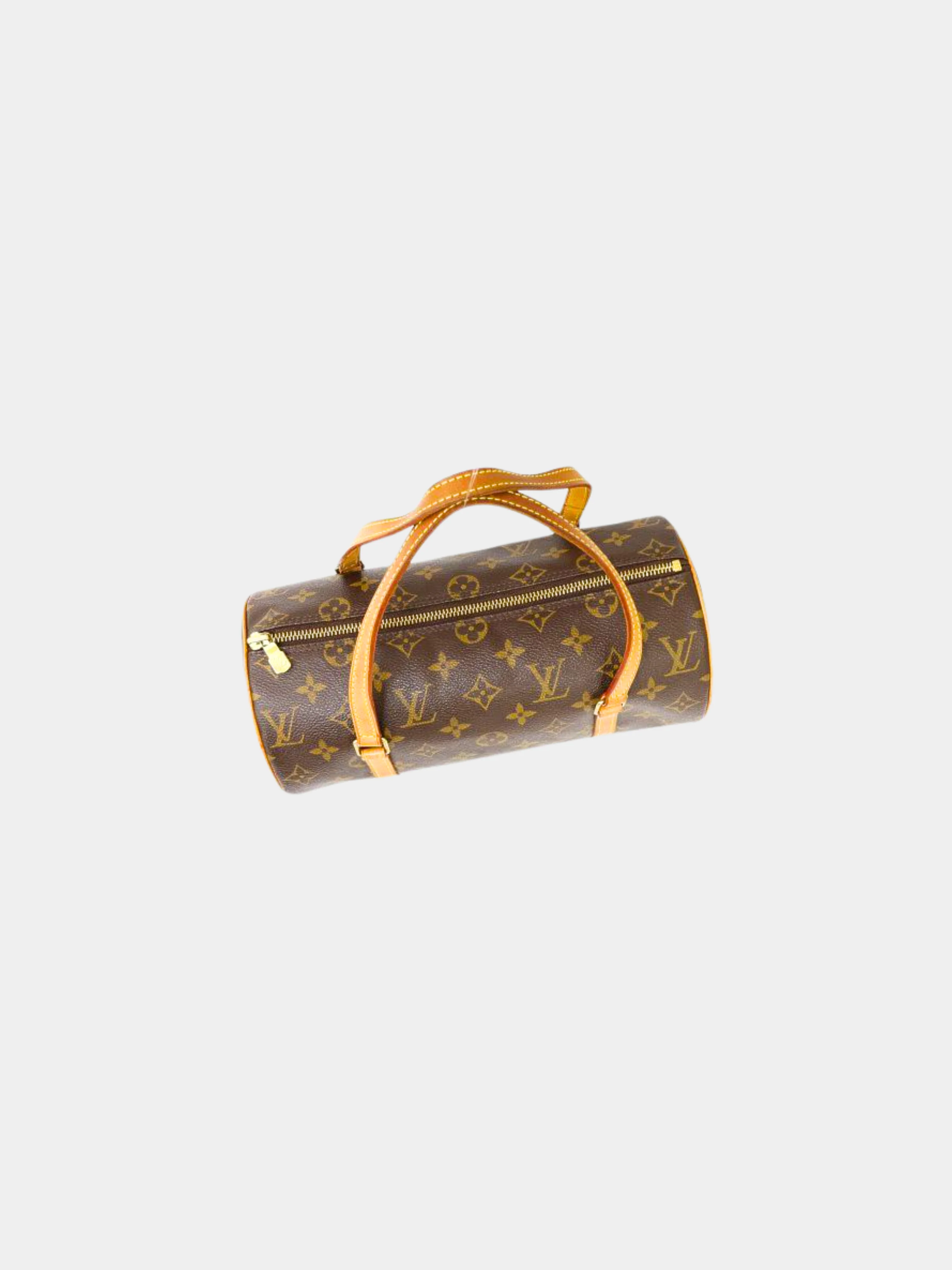 Louis Vuitton 2002 Monogram Coated Canvas Papillon 26 Barrel Bag - Image 3