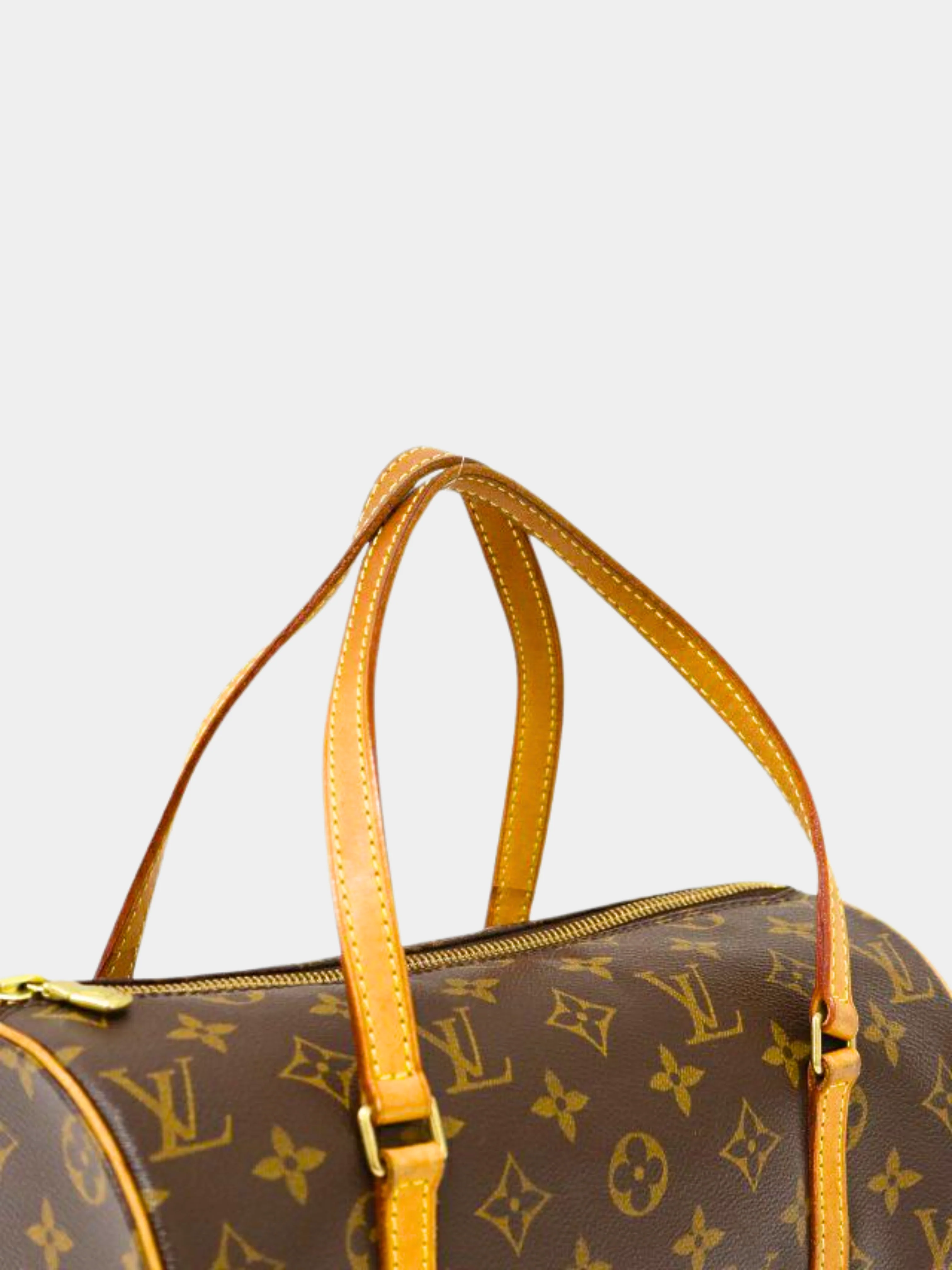 Louis Vuitton 2002 Monogram Coated Canvas Papillon 26 Barrel Bag - Image 4