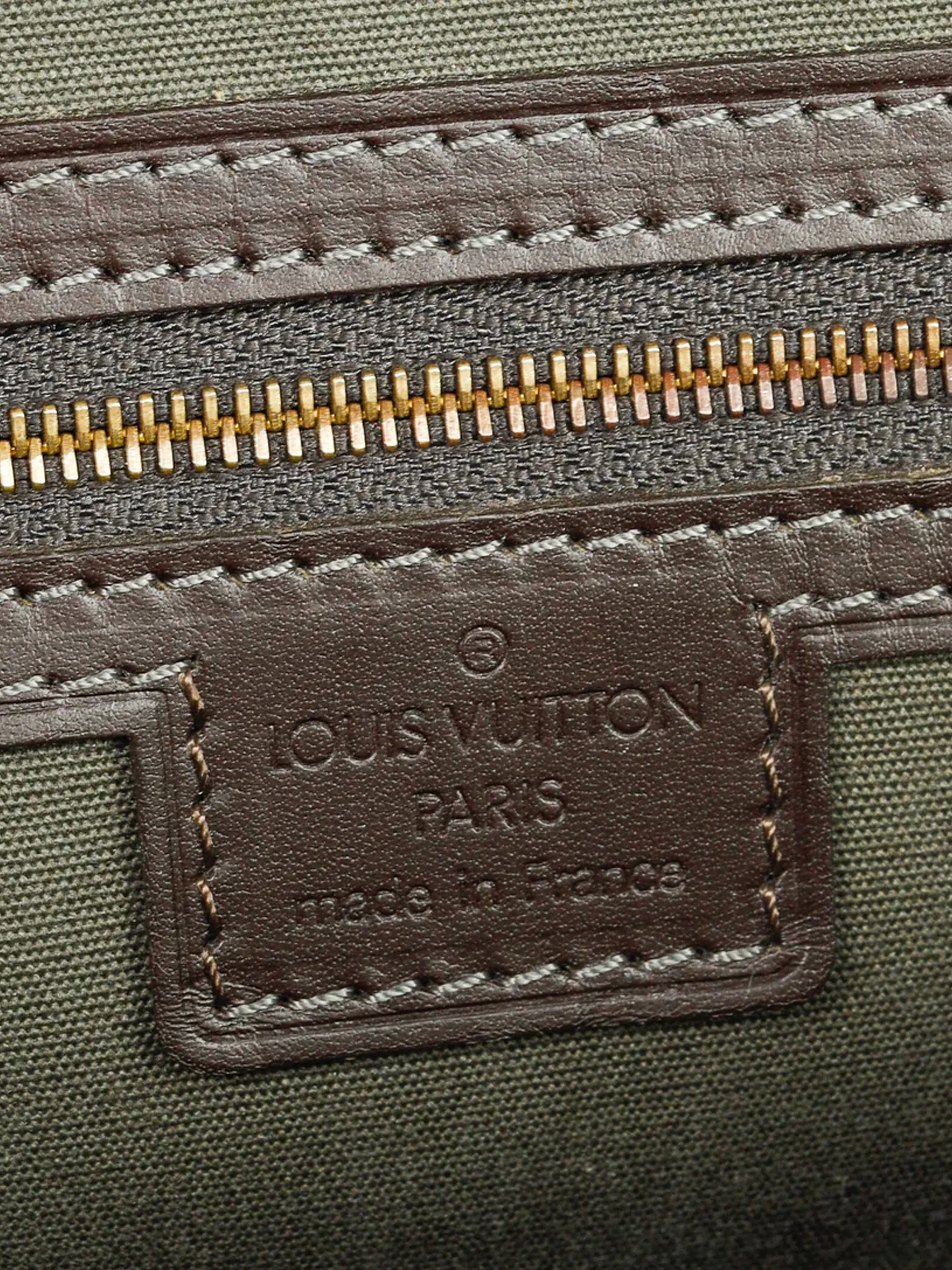 Louis Vuitton 2003 Khaki Mini Lin Canvas Josephine PM Bag - Image 5